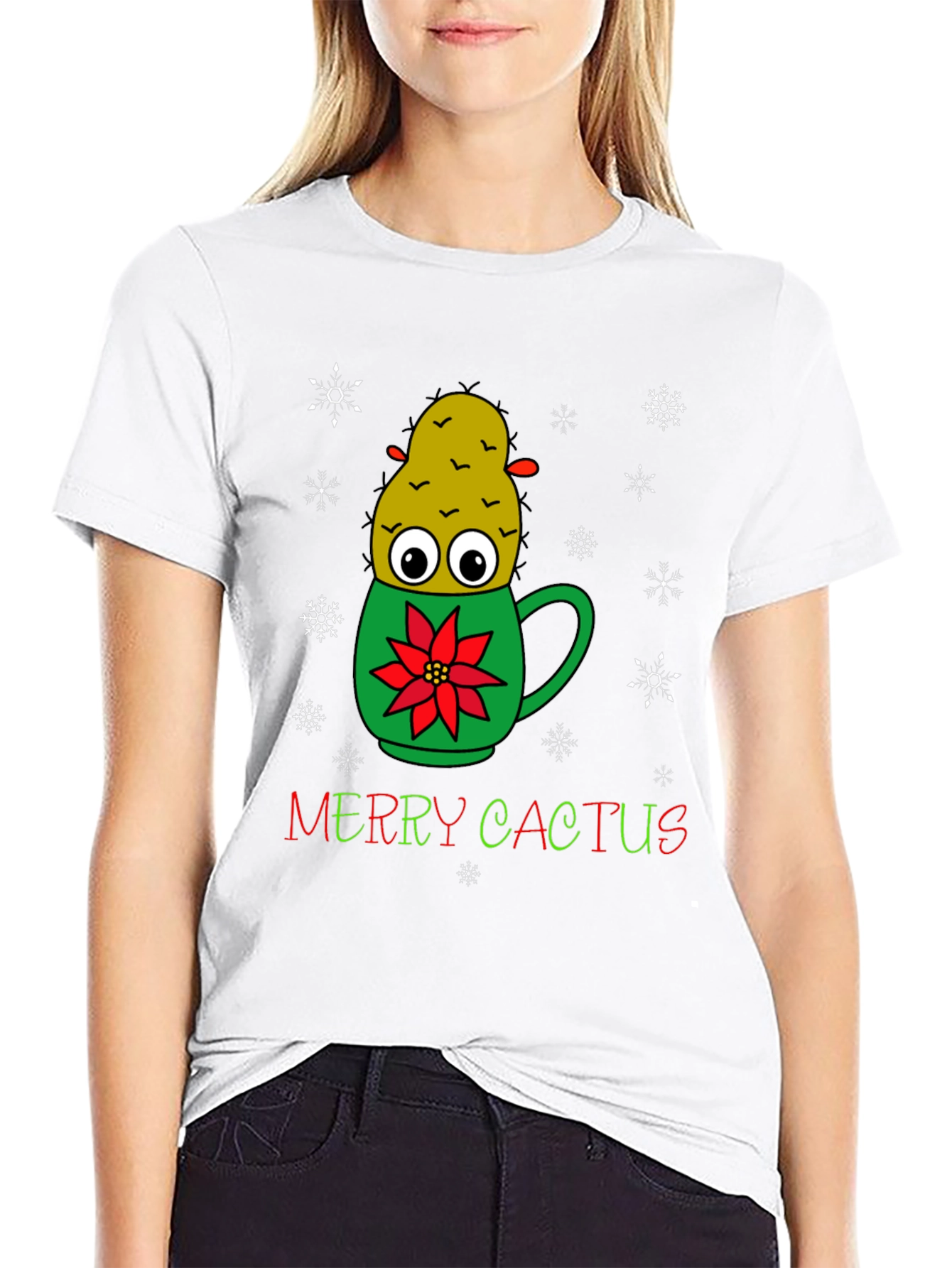 Merry Cactus Christmas T-Shirt - Holiday Novelty Tee