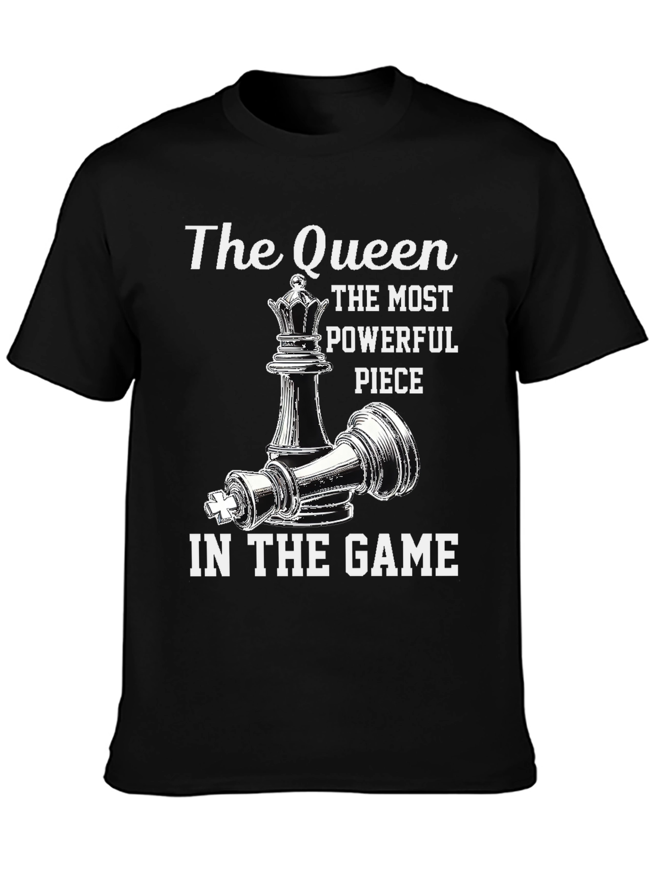 Queen Chess Piece Graphic T-Shirt