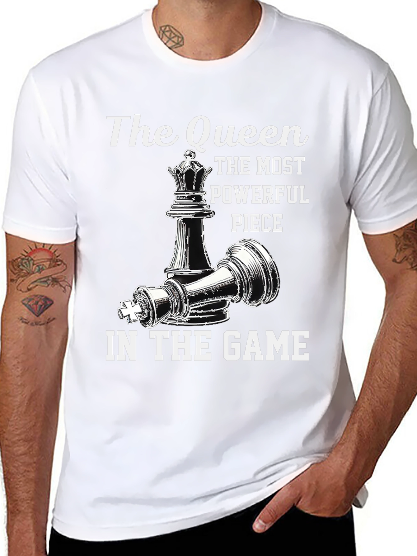 Queen Chess Piece Graphic T-Shirt