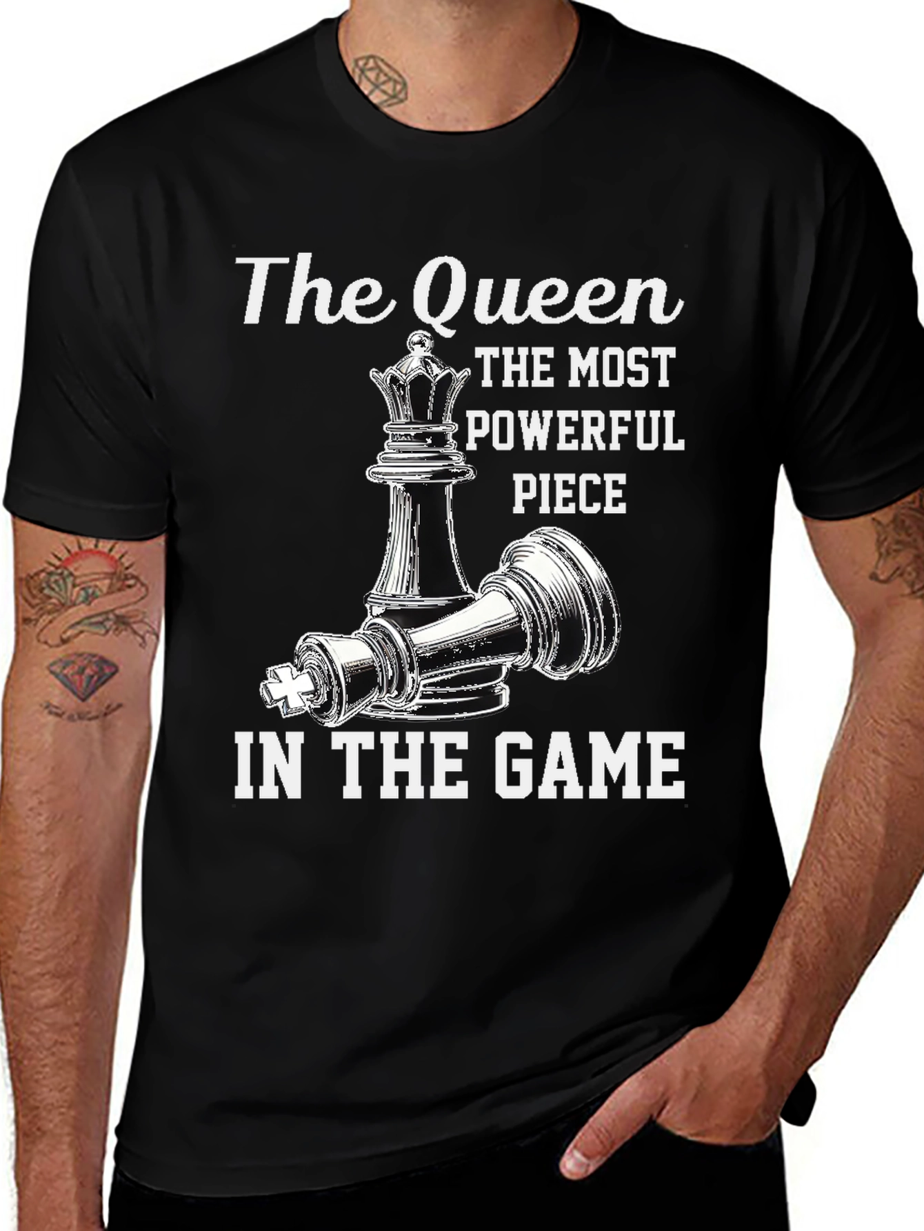 Queen Chess Piece Graphic T-Shirt