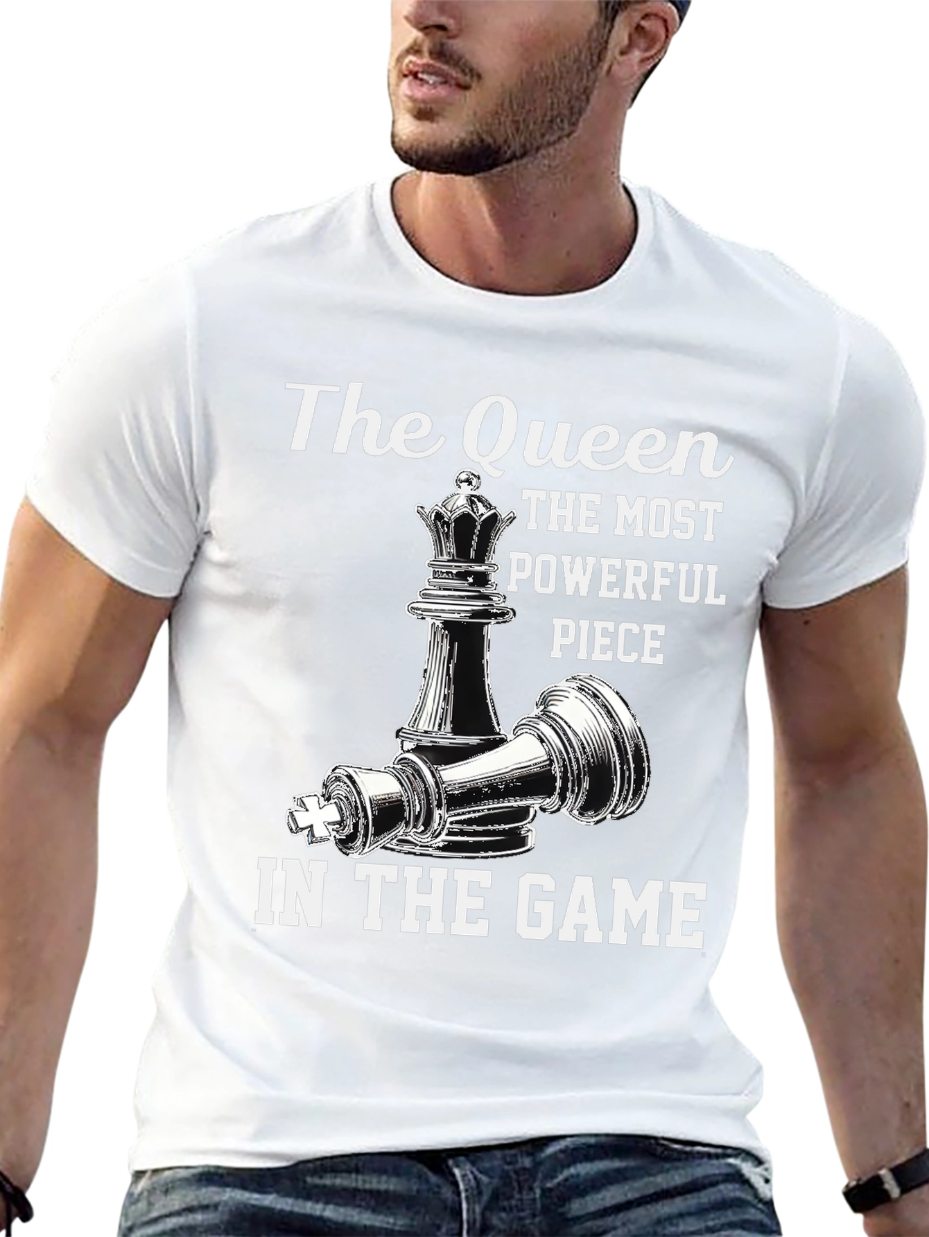 Queen Chess Piece Graphic T-Shirt