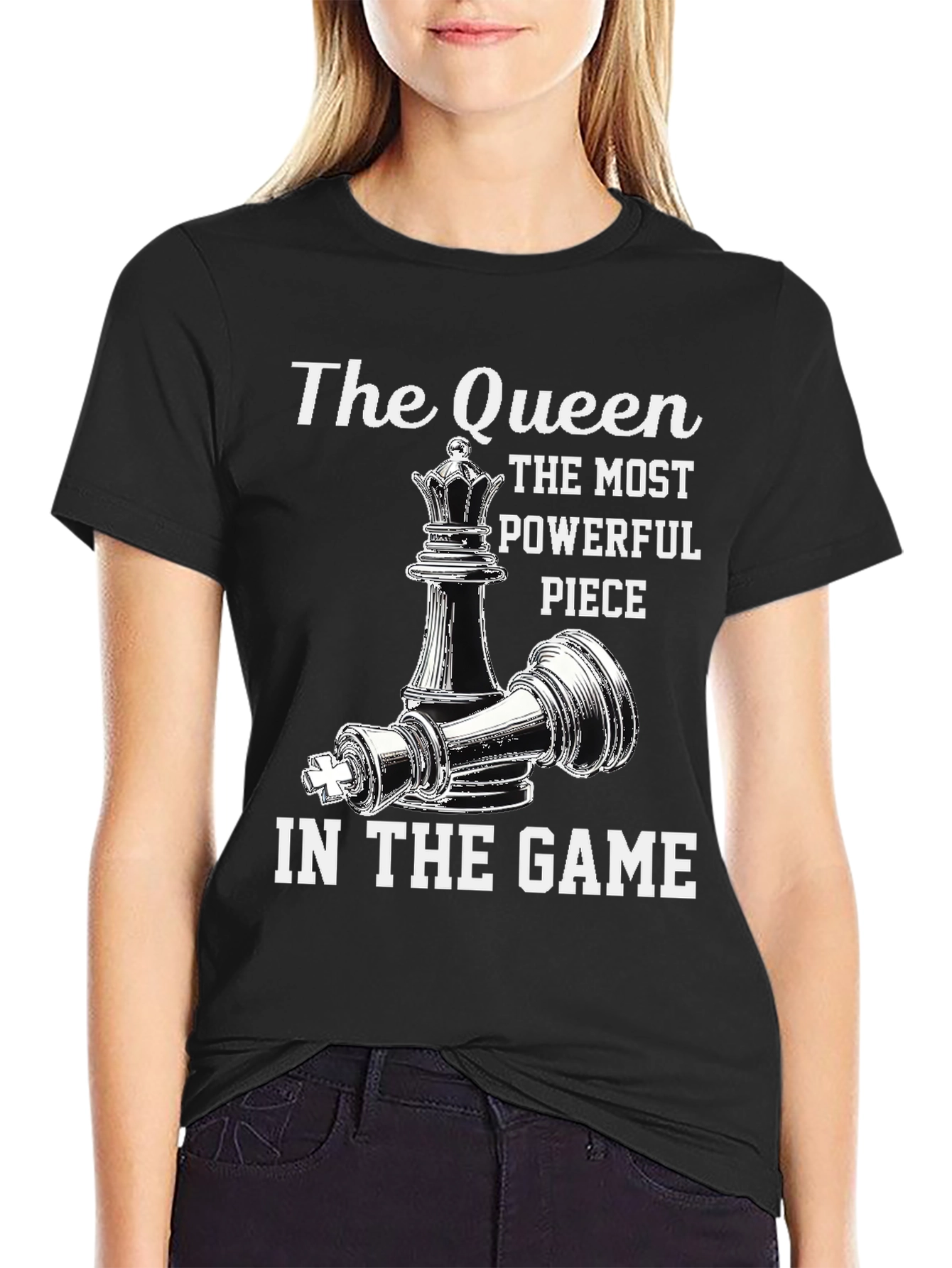 Queen Chess Piece Graphic T-Shirt