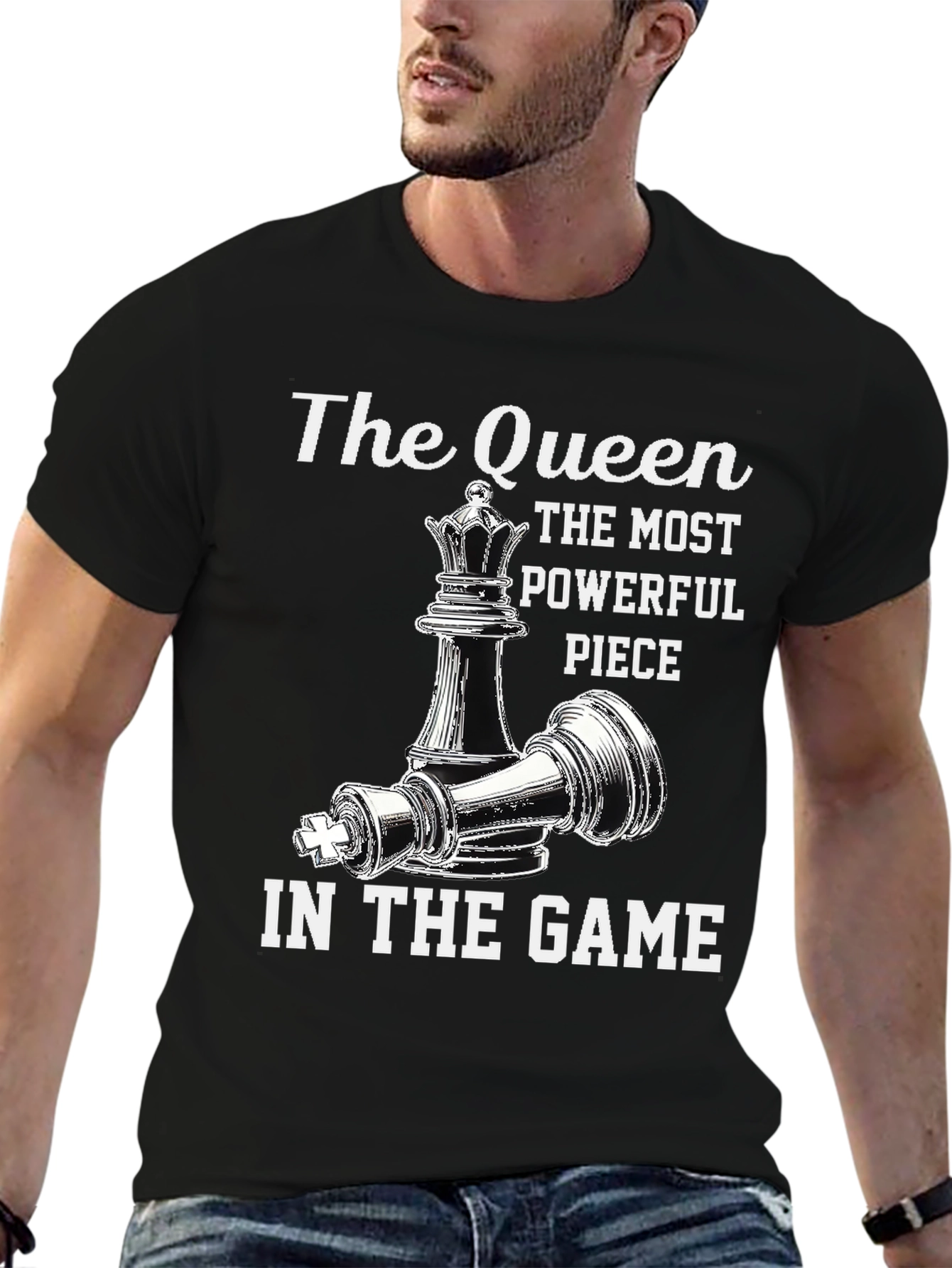 Queen Chess Piece Graphic T-Shirt