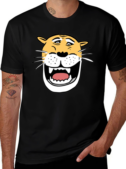 Funny Cartoon Lion Graphic T-Shirt