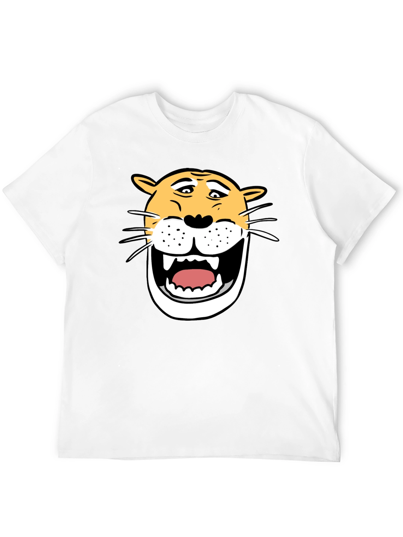 Funny Cartoon Lion Graphic T-Shirt