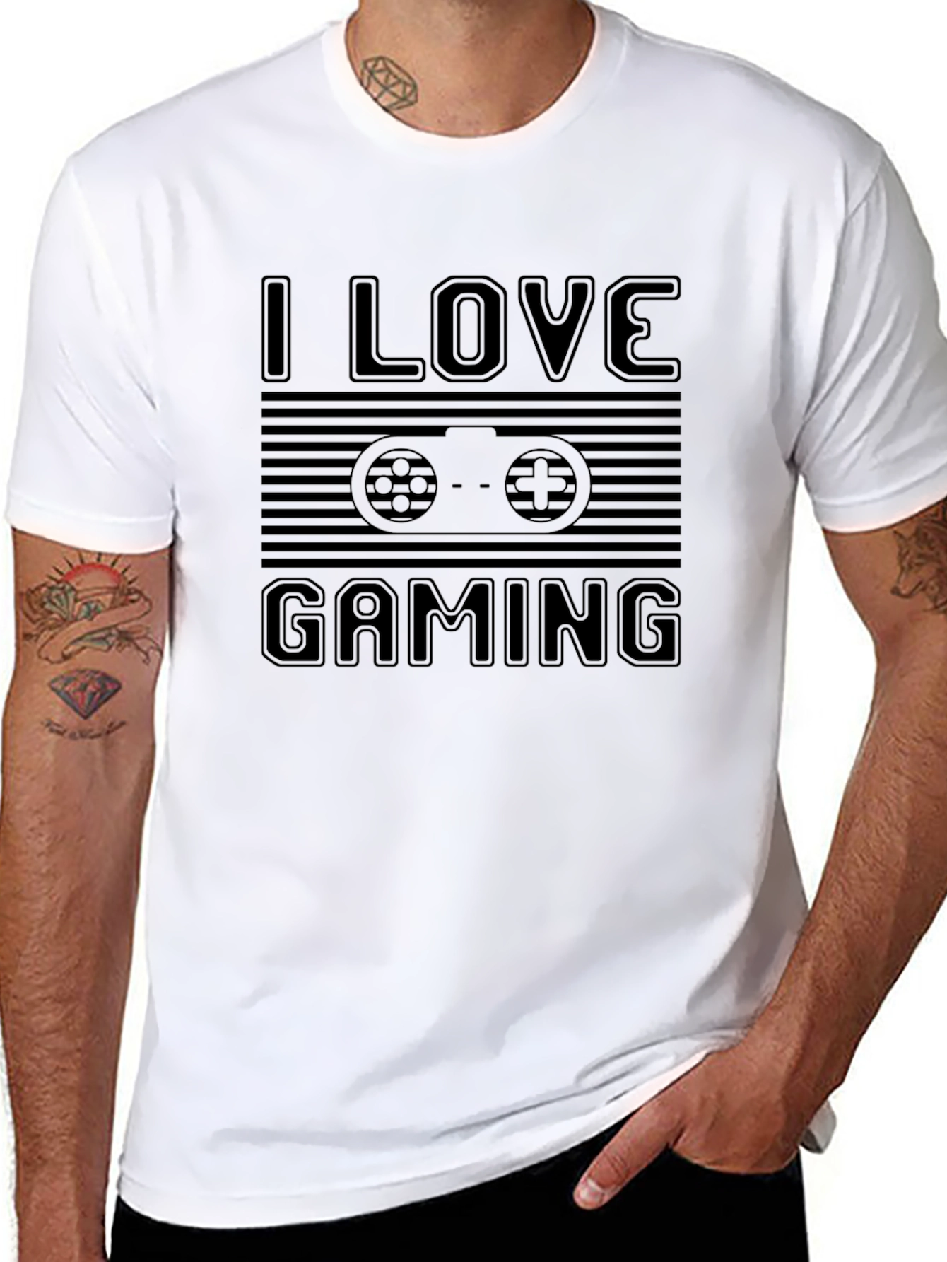 I Love Gaming Black Graphic Tee