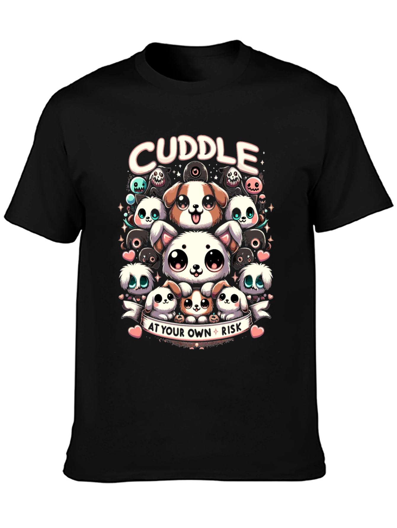 Cuddle At Your Own Risk Cute Cartoon Tee