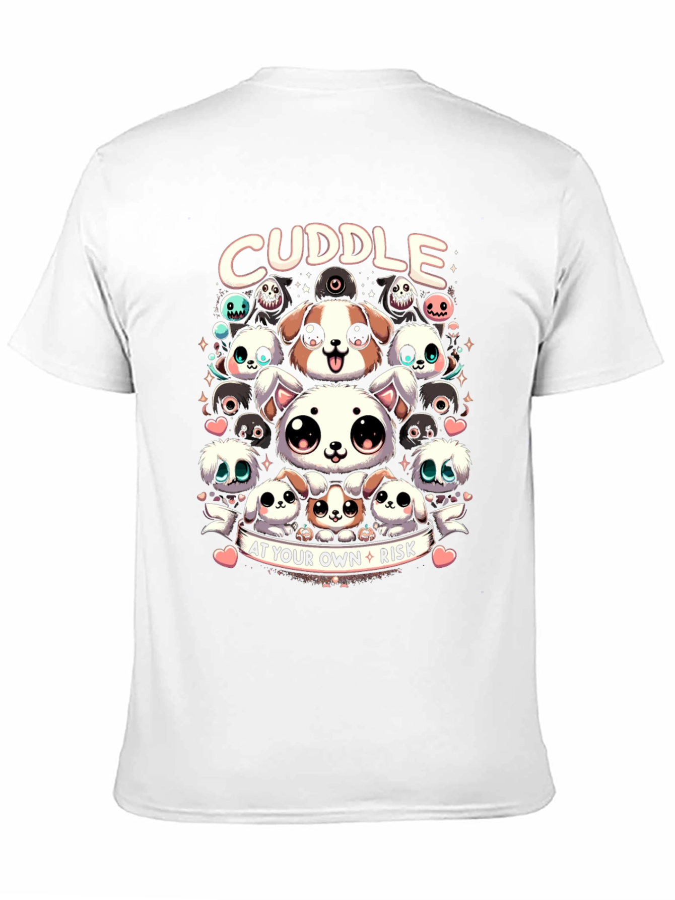 Cuddle At Your Own Risk Cute Cartoon Tee