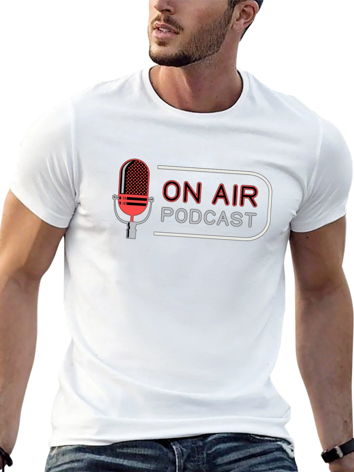 On Air Podcast Black T-Shirt