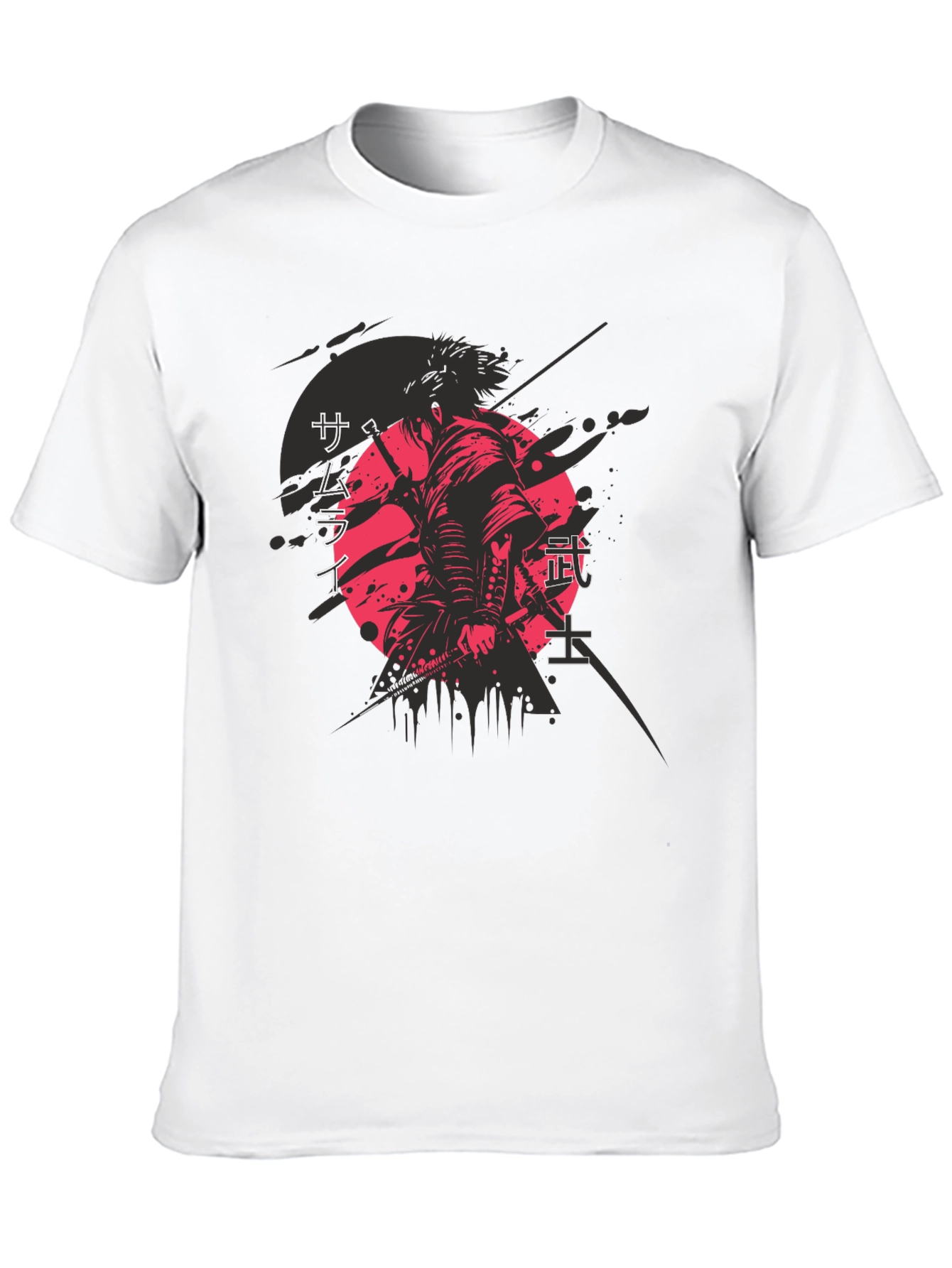 Samurai Graphic Print T-Shirt - Martial Arts Apparel