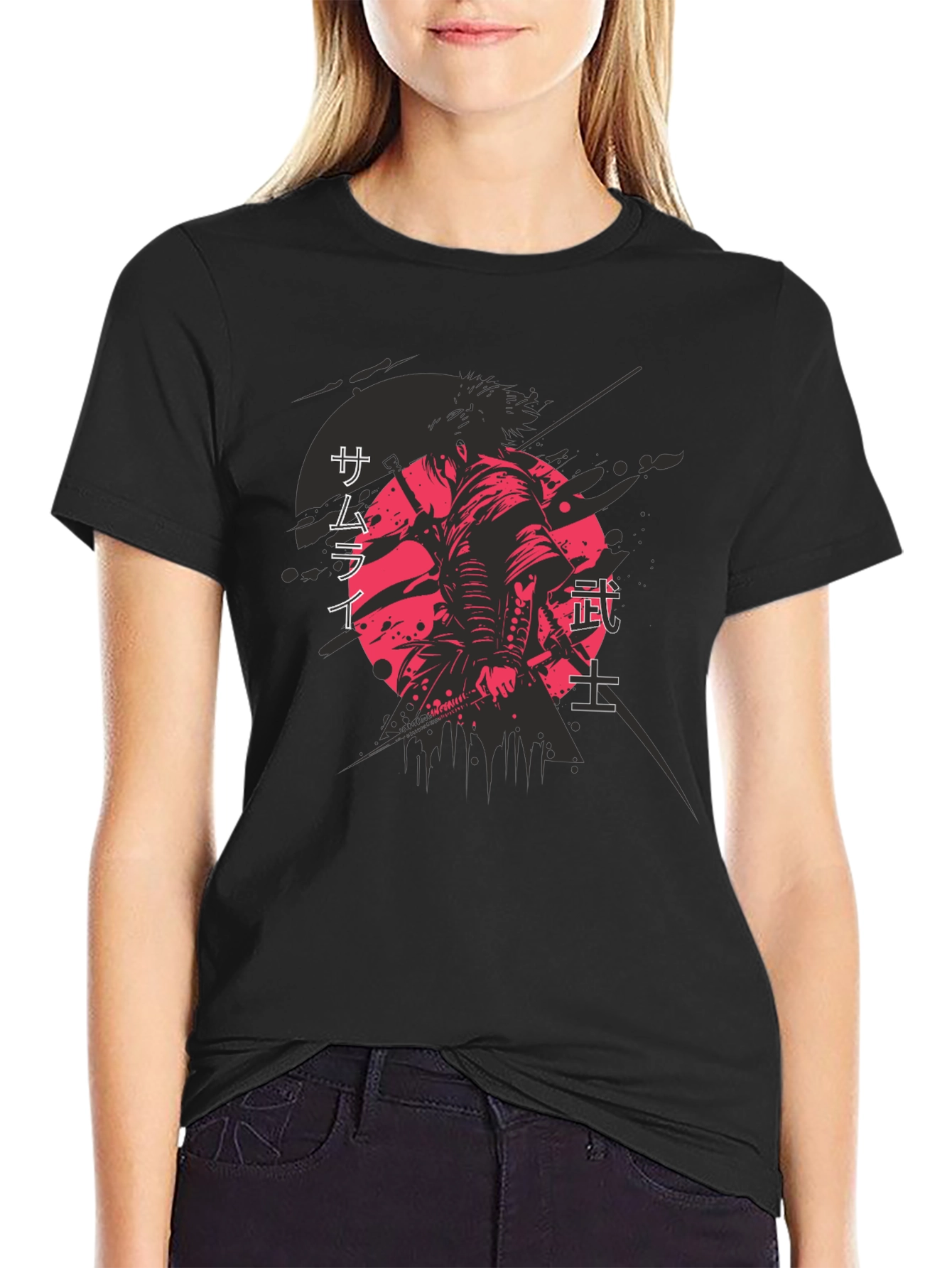 Samurai Graphic Print T-Shirt - Martial Arts Apparel