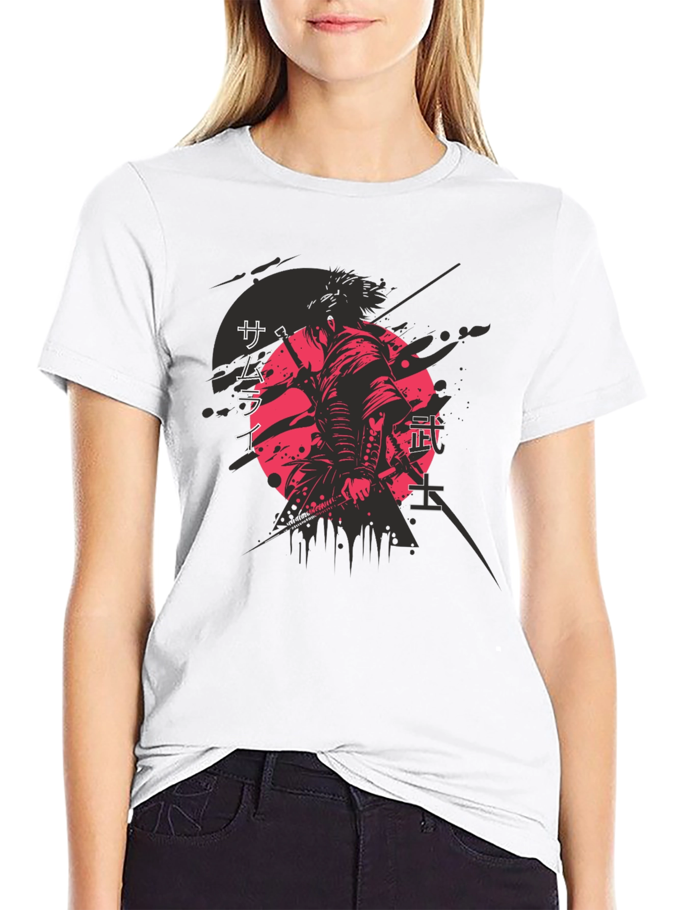 Samurai Graphic Print T-Shirt - Martial Arts Apparel
