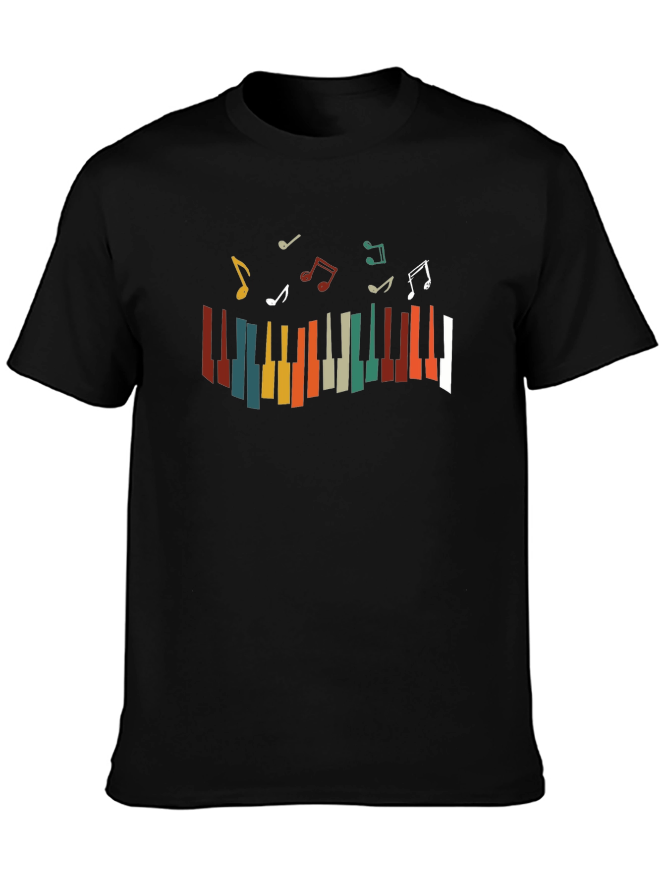 Retro Piano Keys Graphic T-Shirt