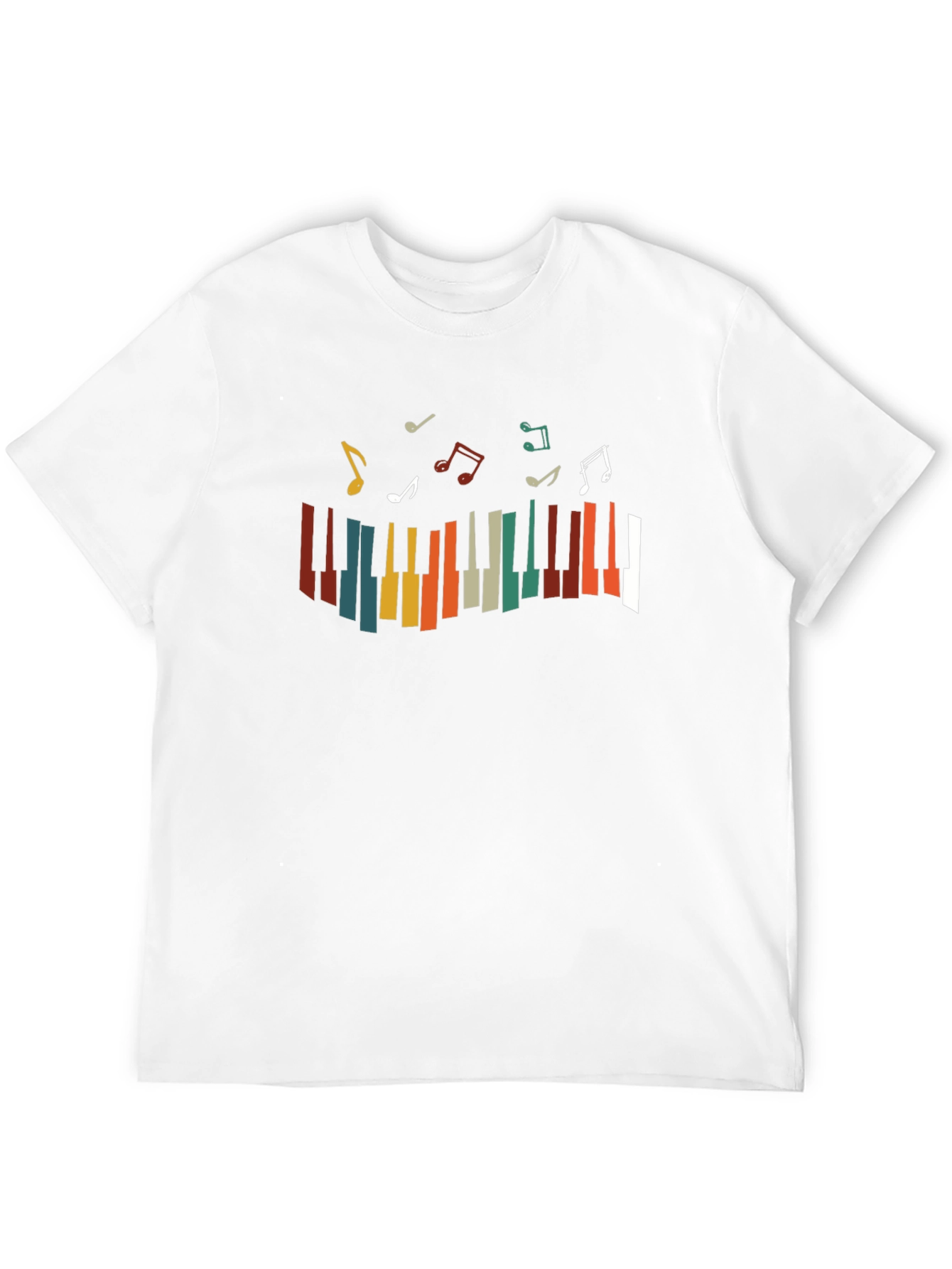 Retro Piano Keys Graphic T-Shirt