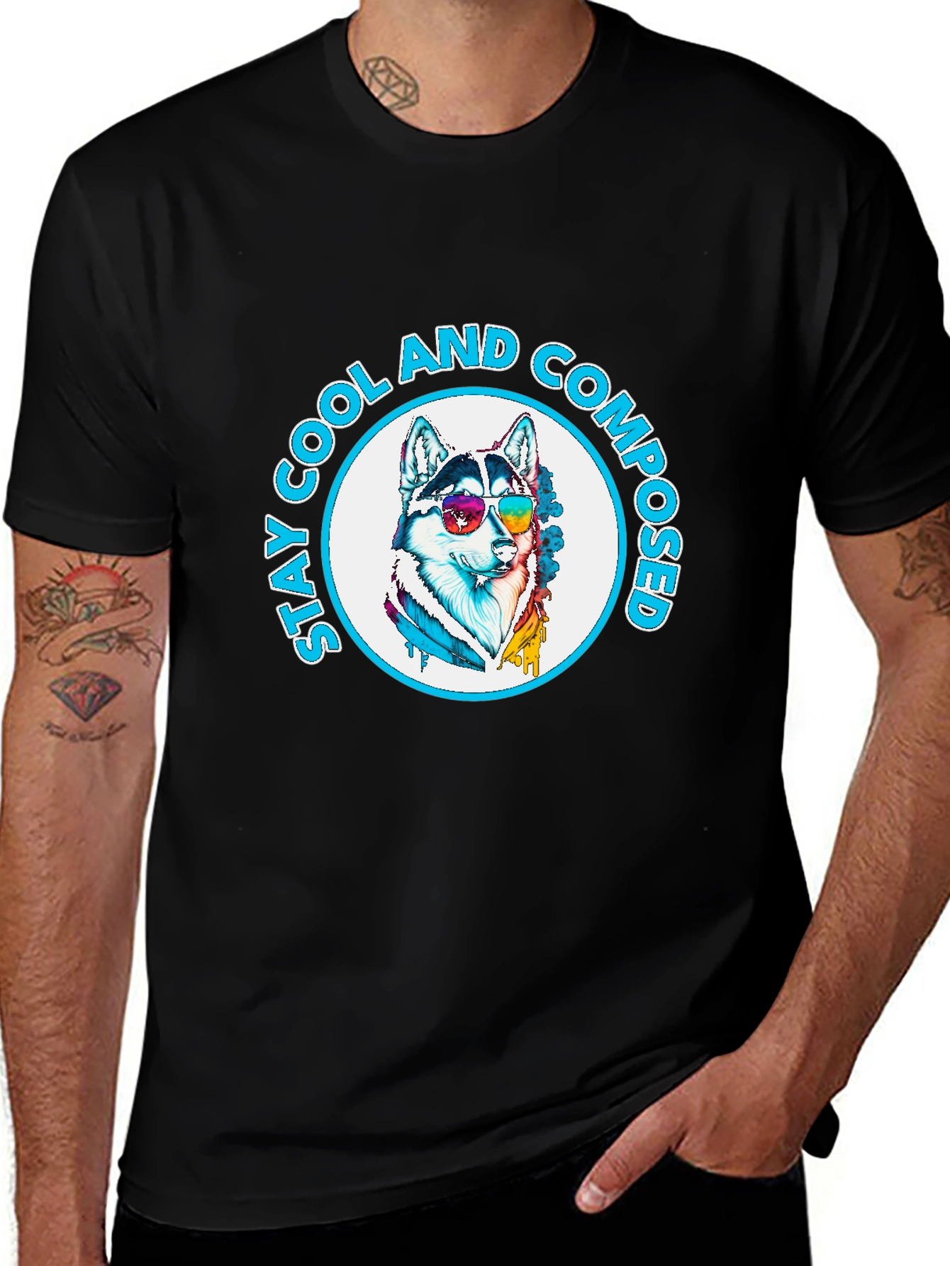 Cool Composed Husky Graphic T-Shirt
