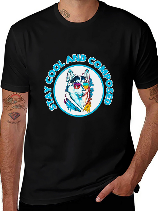 Cool Composed Husky Graphic T-Shirt