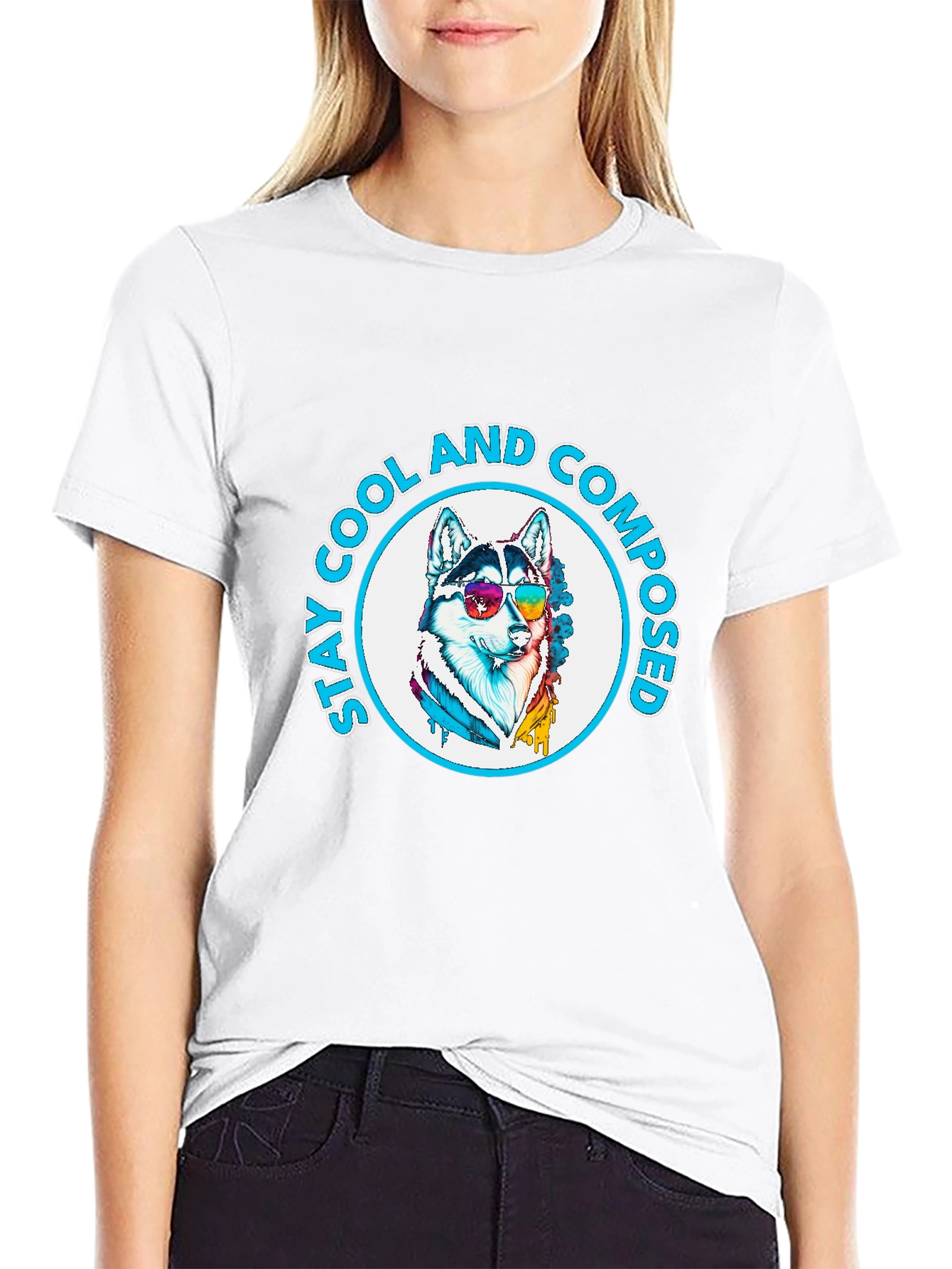 Cool Composed Husky Graphic T-Shirt