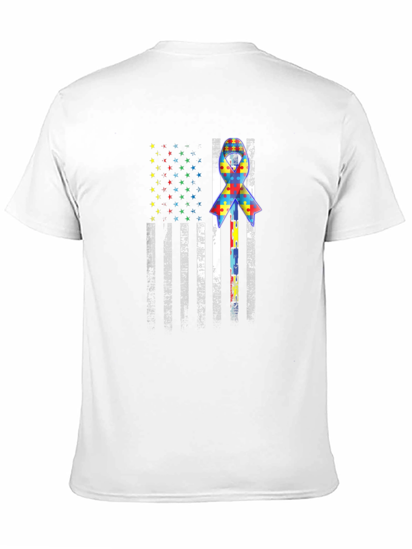 Autism Awareness USA Flag T-Shirt