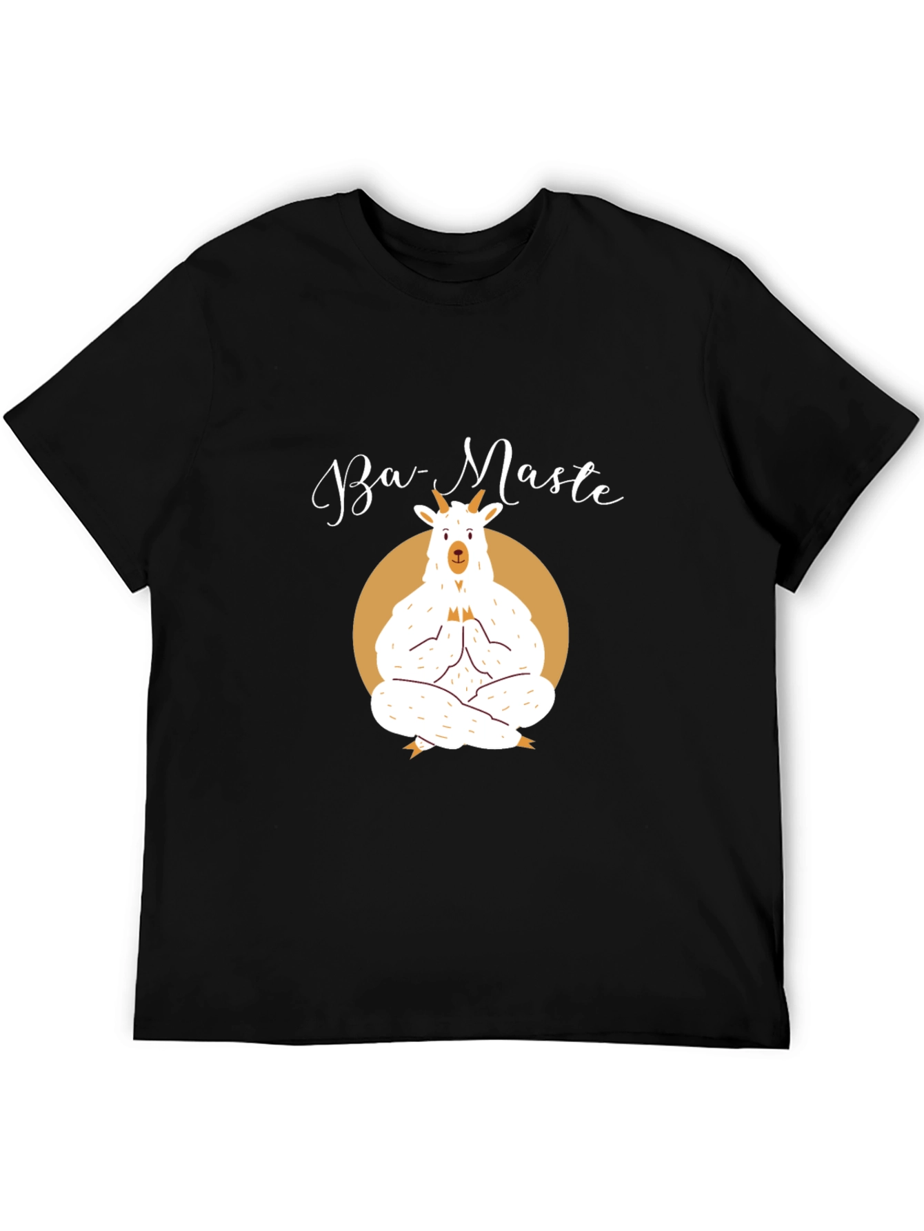 Ba-Maste Yoga Goat T-Shirt - Black