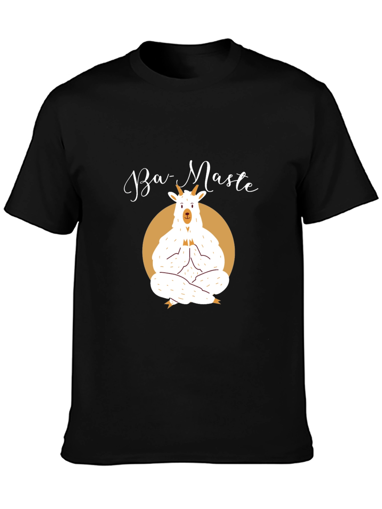 Ba-Maste Yoga Goat T-Shirt - Black