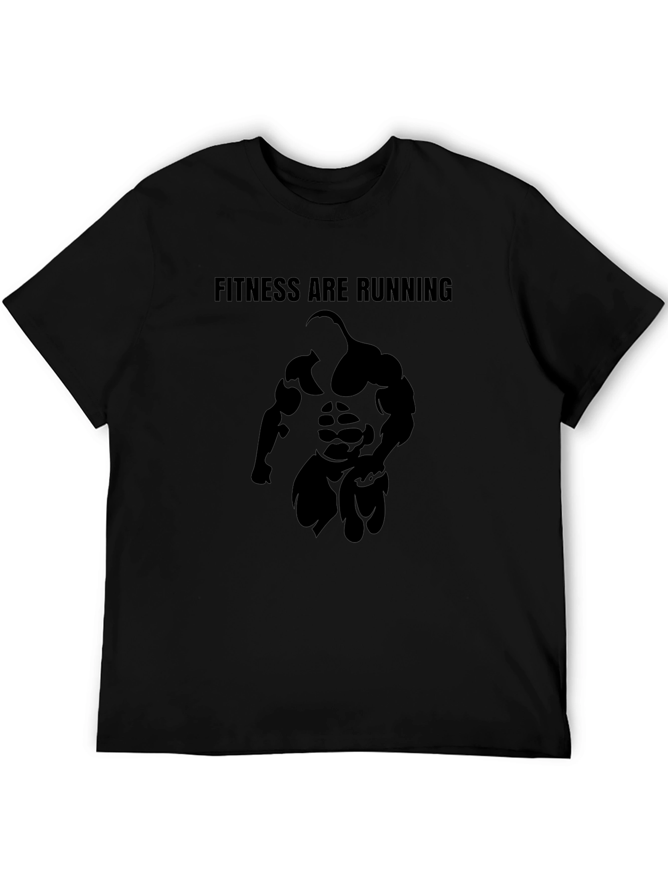 Fitness Are Running Black Graphic Tee