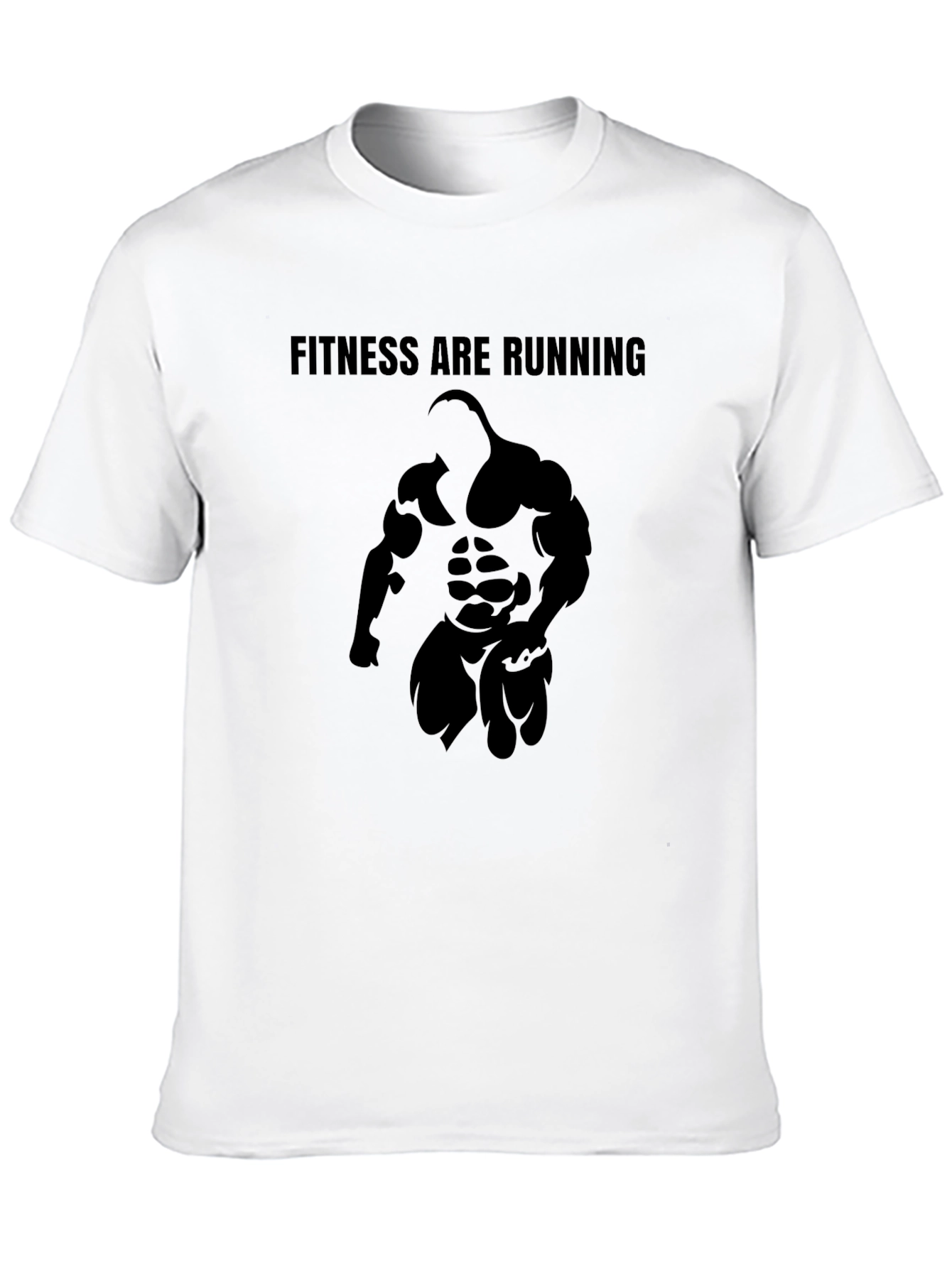 Fitness Are Running Black Graphic Tee
