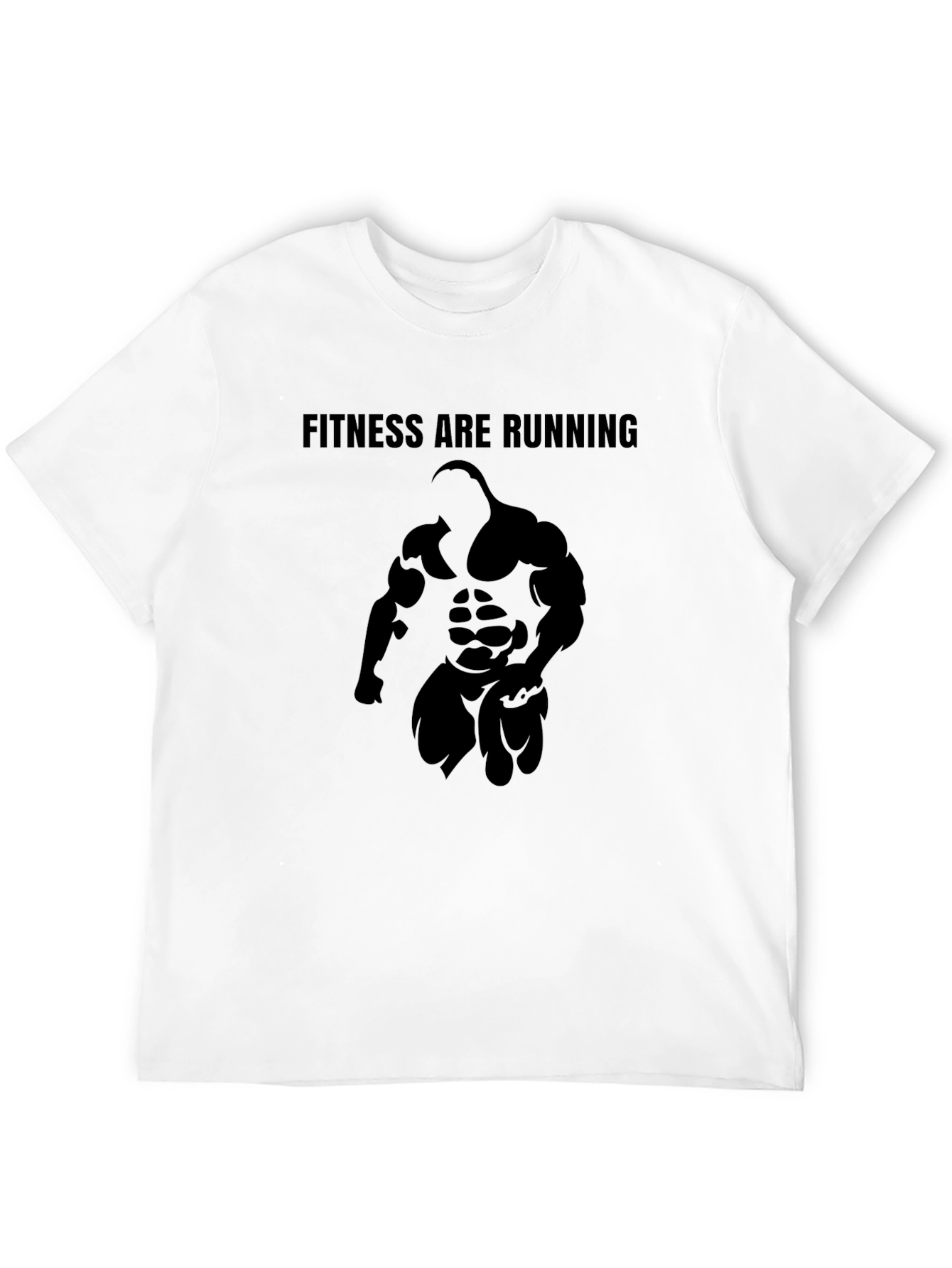 Fitness Are Running Black Graphic Tee
