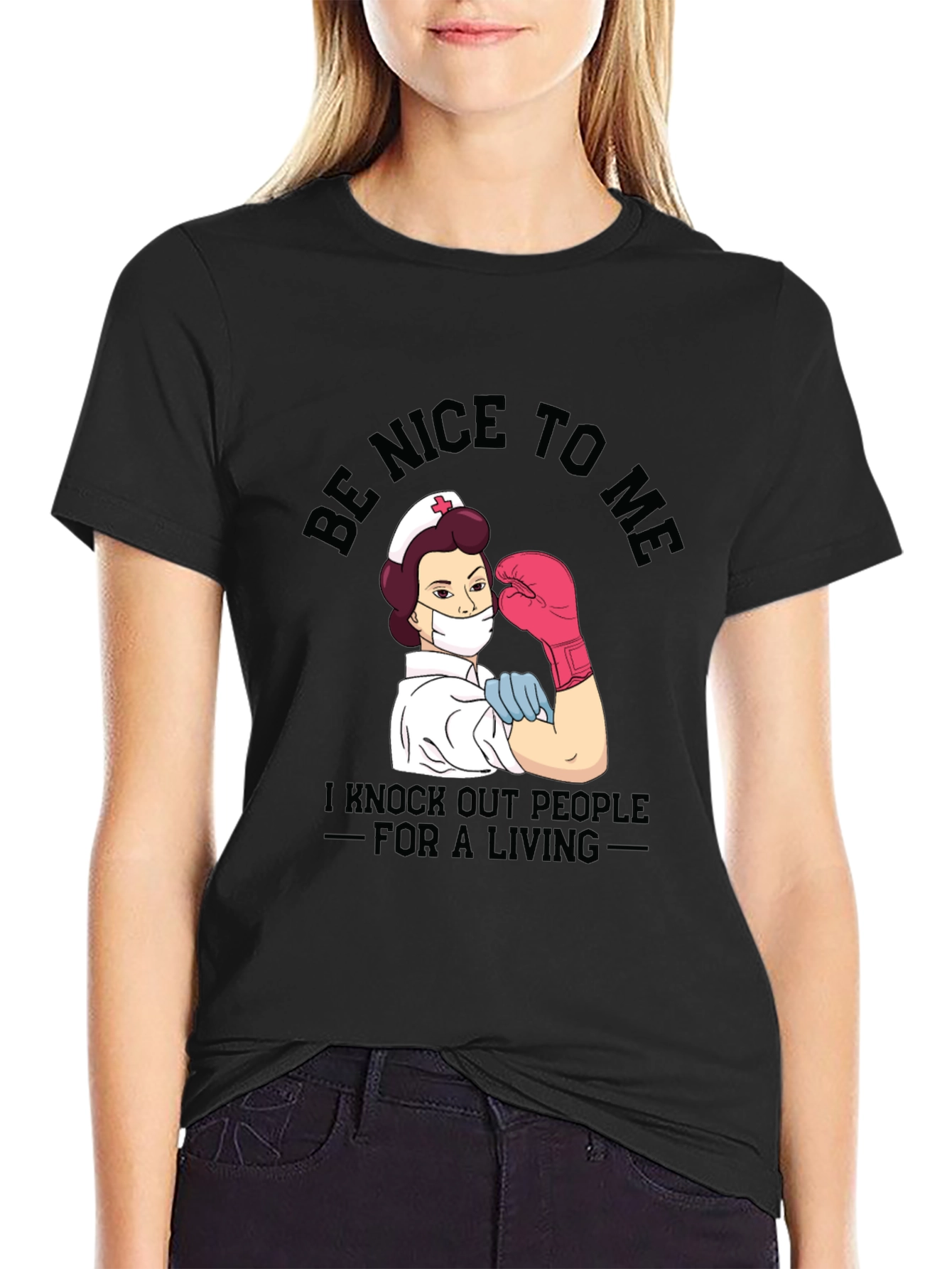 Nurse Knockout T-Shirt - Be Nice To Me!