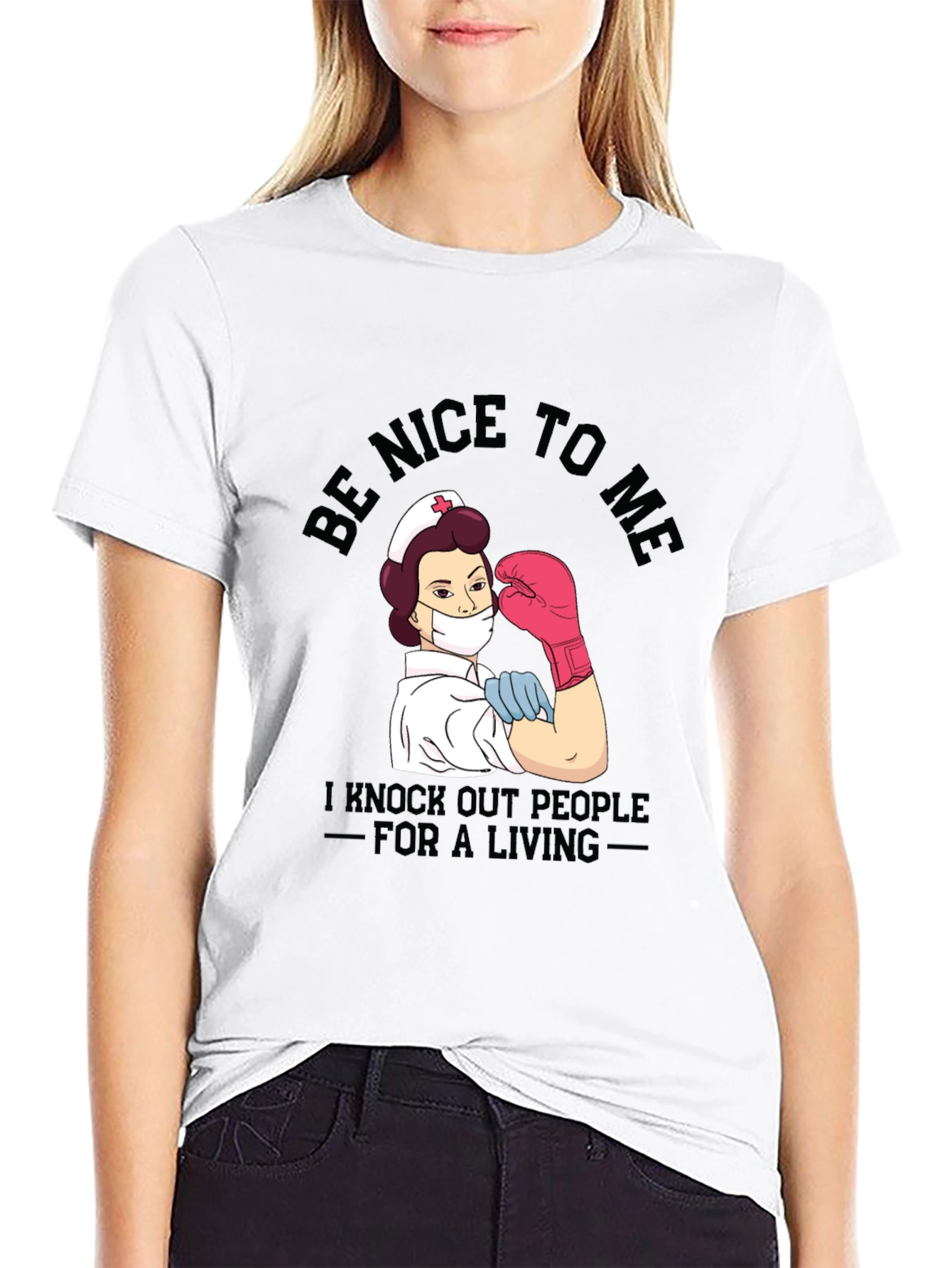 Nurse Knockout T-Shirt - Be Nice To Me!