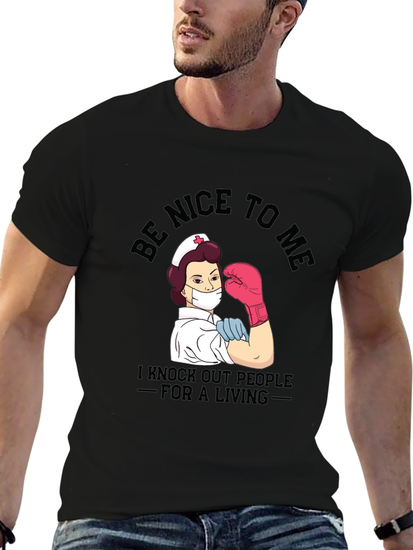 Nurse Knockout T-Shirt - Be Nice To Me!