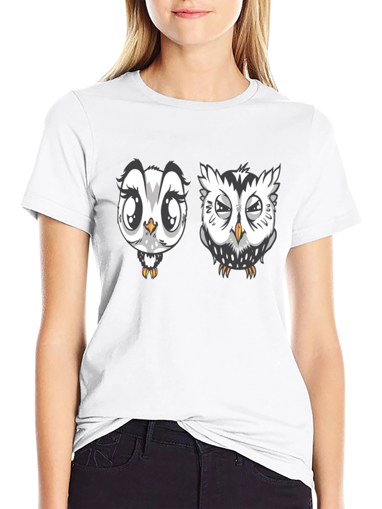 Owl Graphic Black T-Shirt