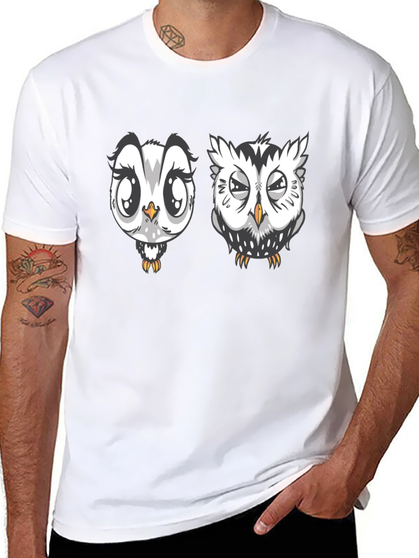 Owl Graphic Black T-Shirt