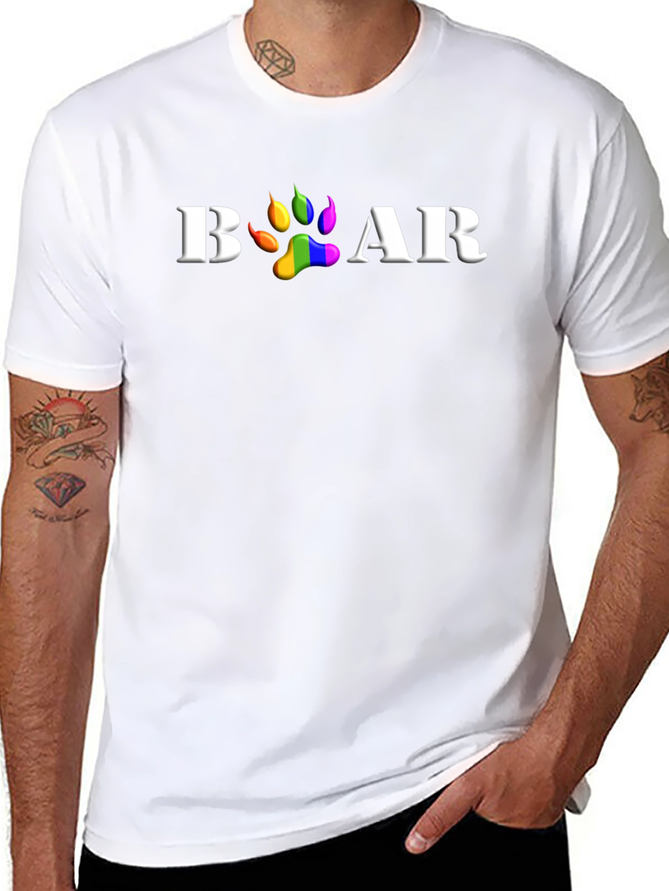 Bear Pride T-Shirt - LGBT Bear Paw