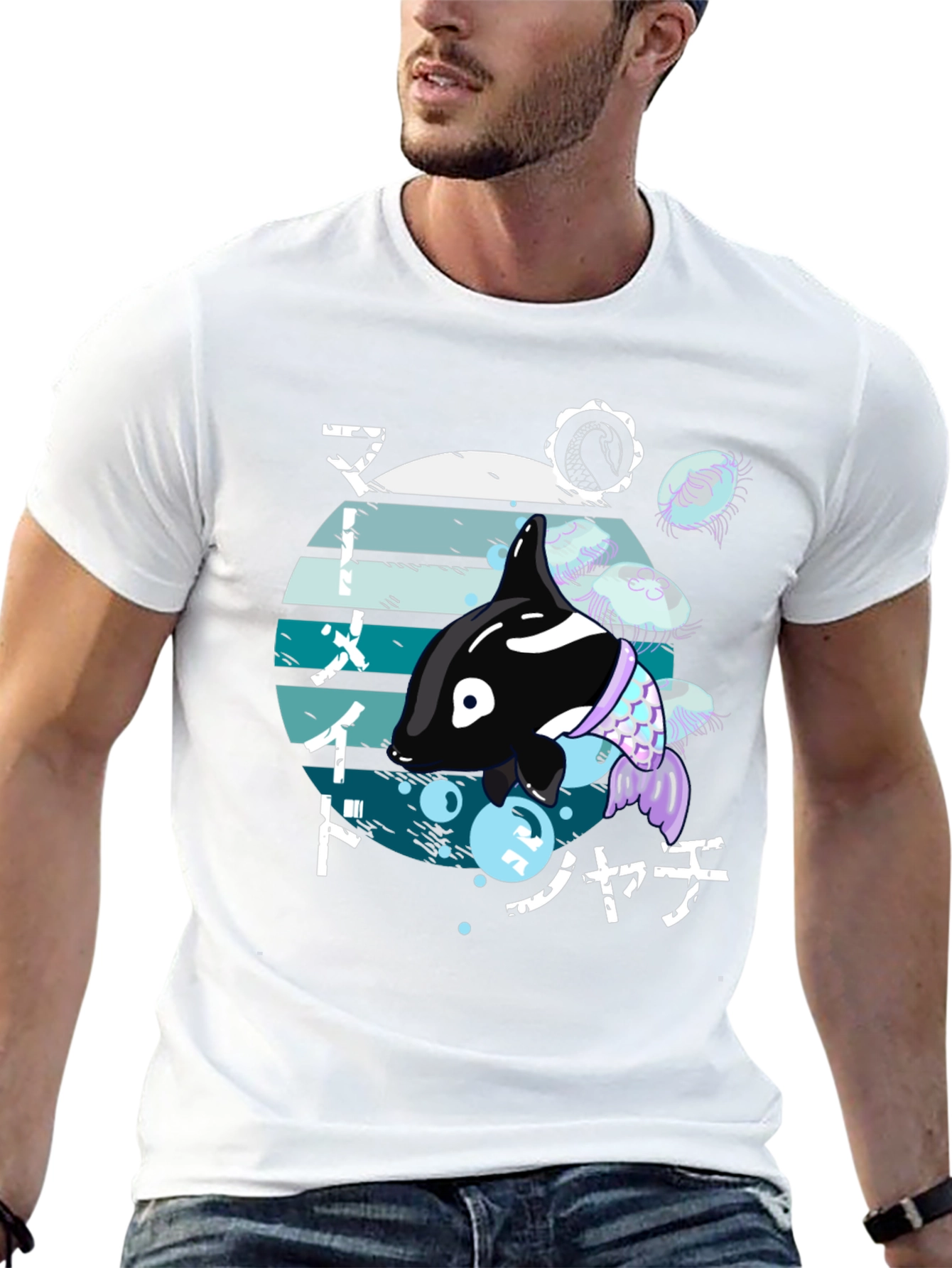 Orca Japanese Art T-Shirt