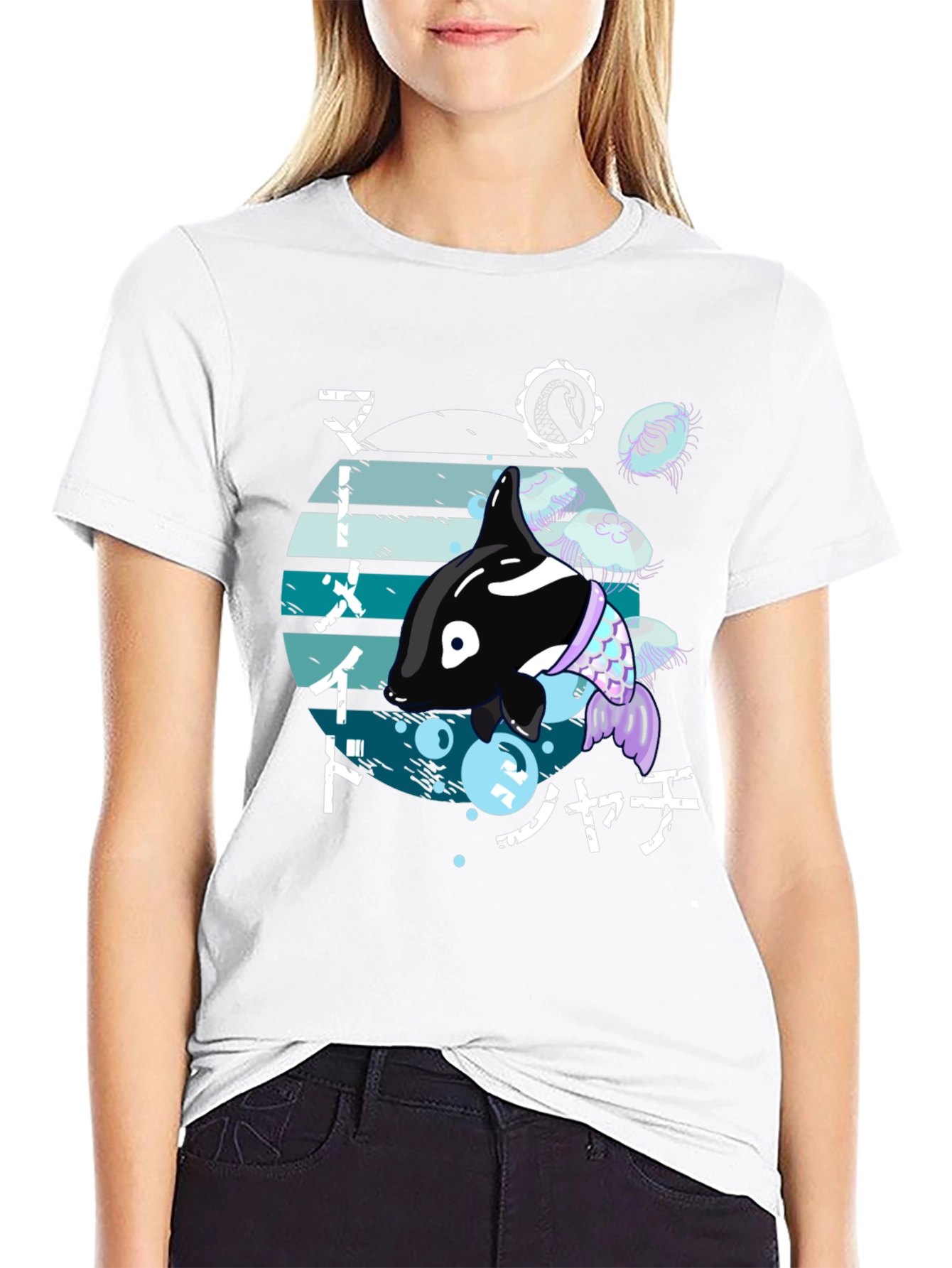 Orca Japanese Art T-Shirt