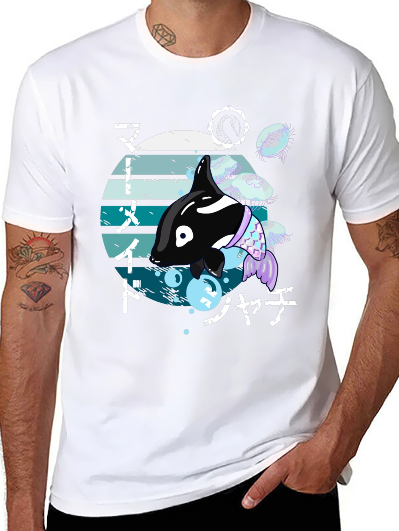 Orca Japanese Art T-Shirt