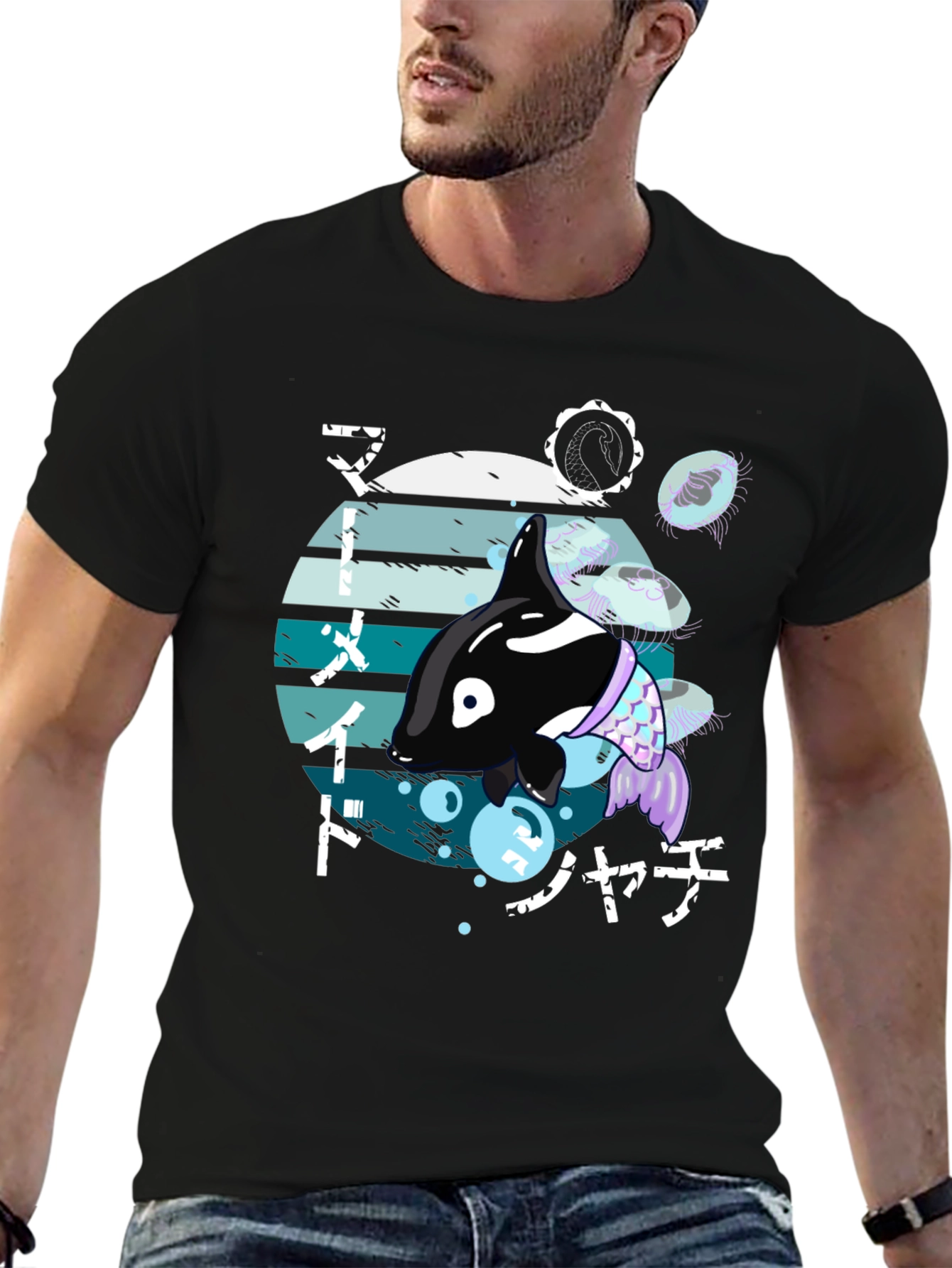 Orca Japanese Art T-Shirt