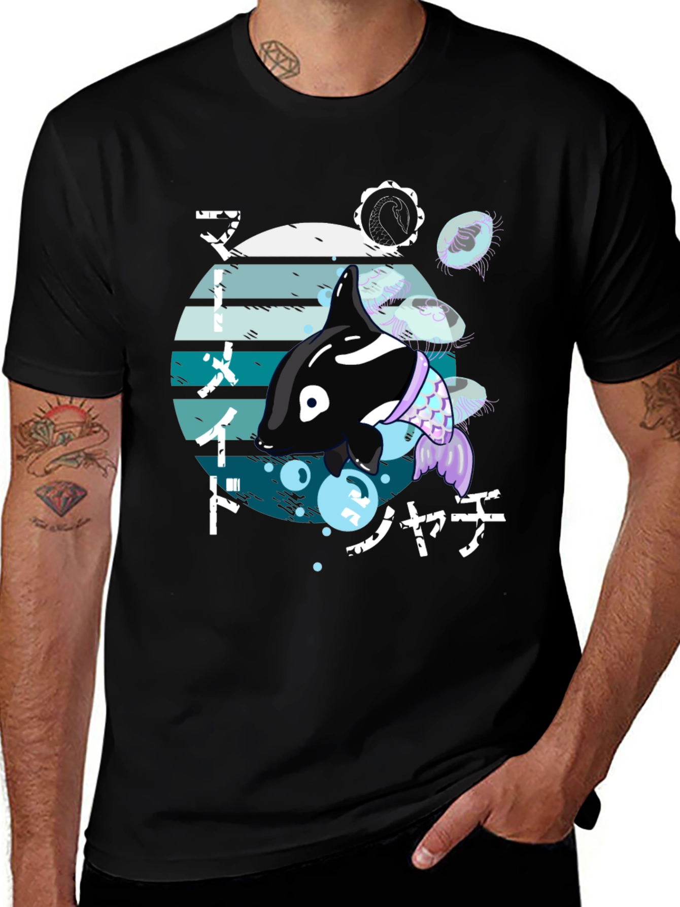 Orca Japanese Art T-Shirt