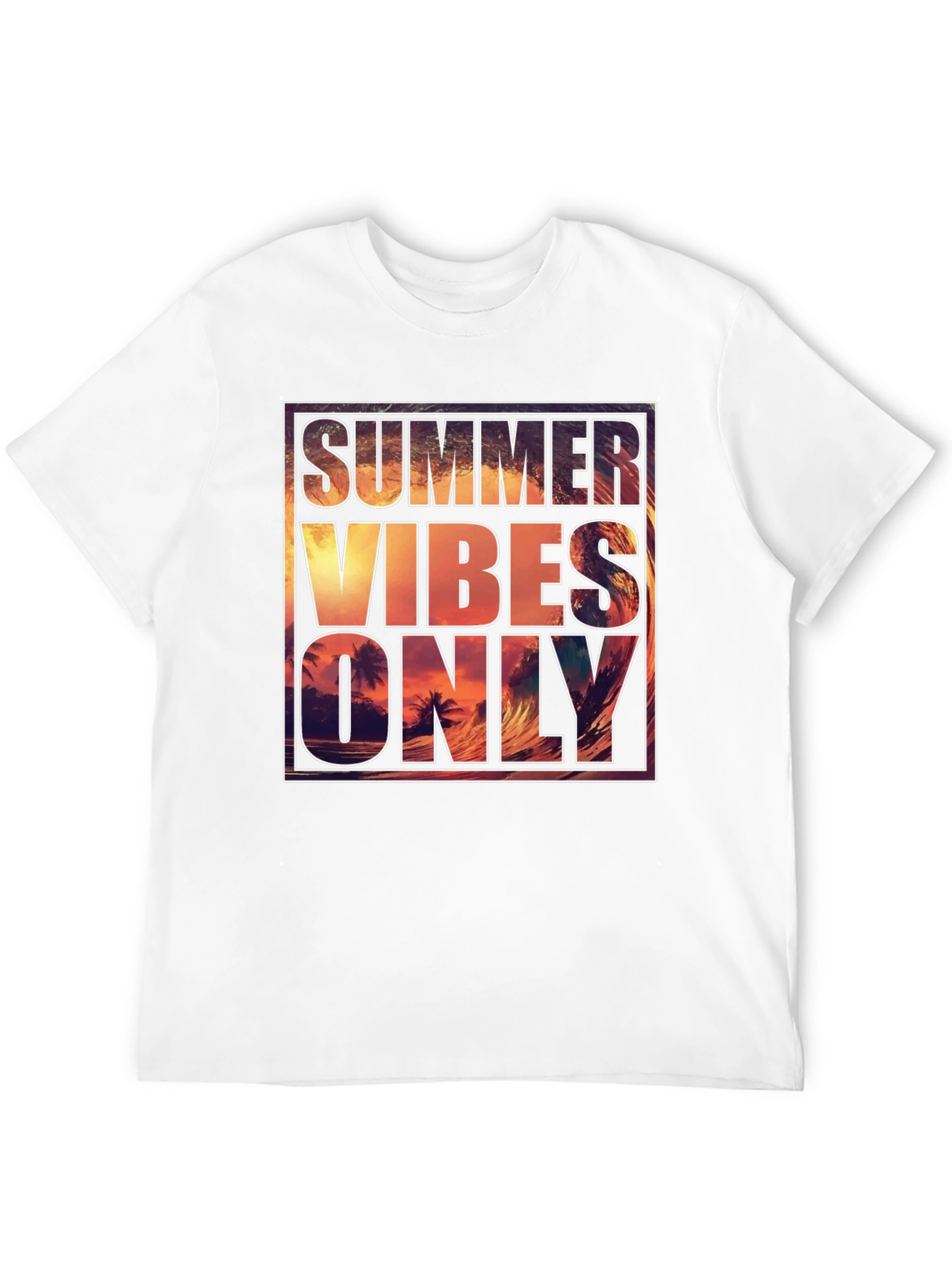 Summer Vibes Graphic Tee - Mens Black T-Shirt