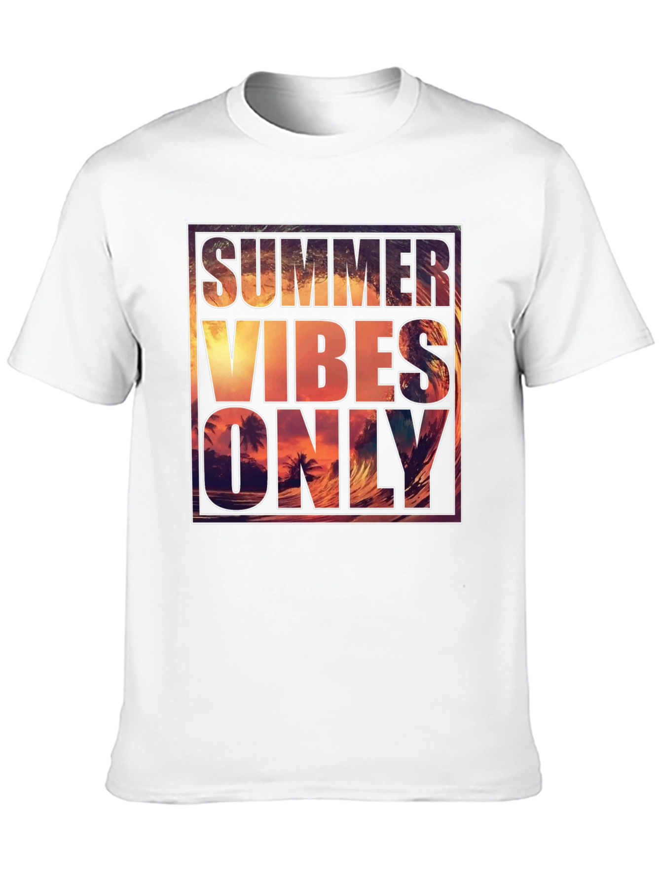 Summer Vibes Graphic Tee - Mens Black T-Shirt
