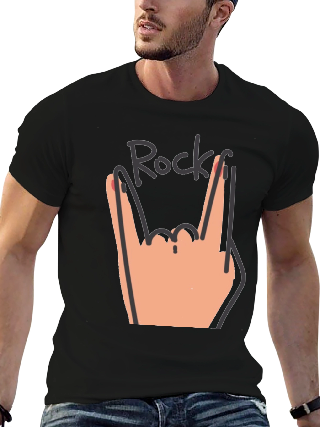 Rock Hand Graphic Tee - Music Lovers T-Shirt