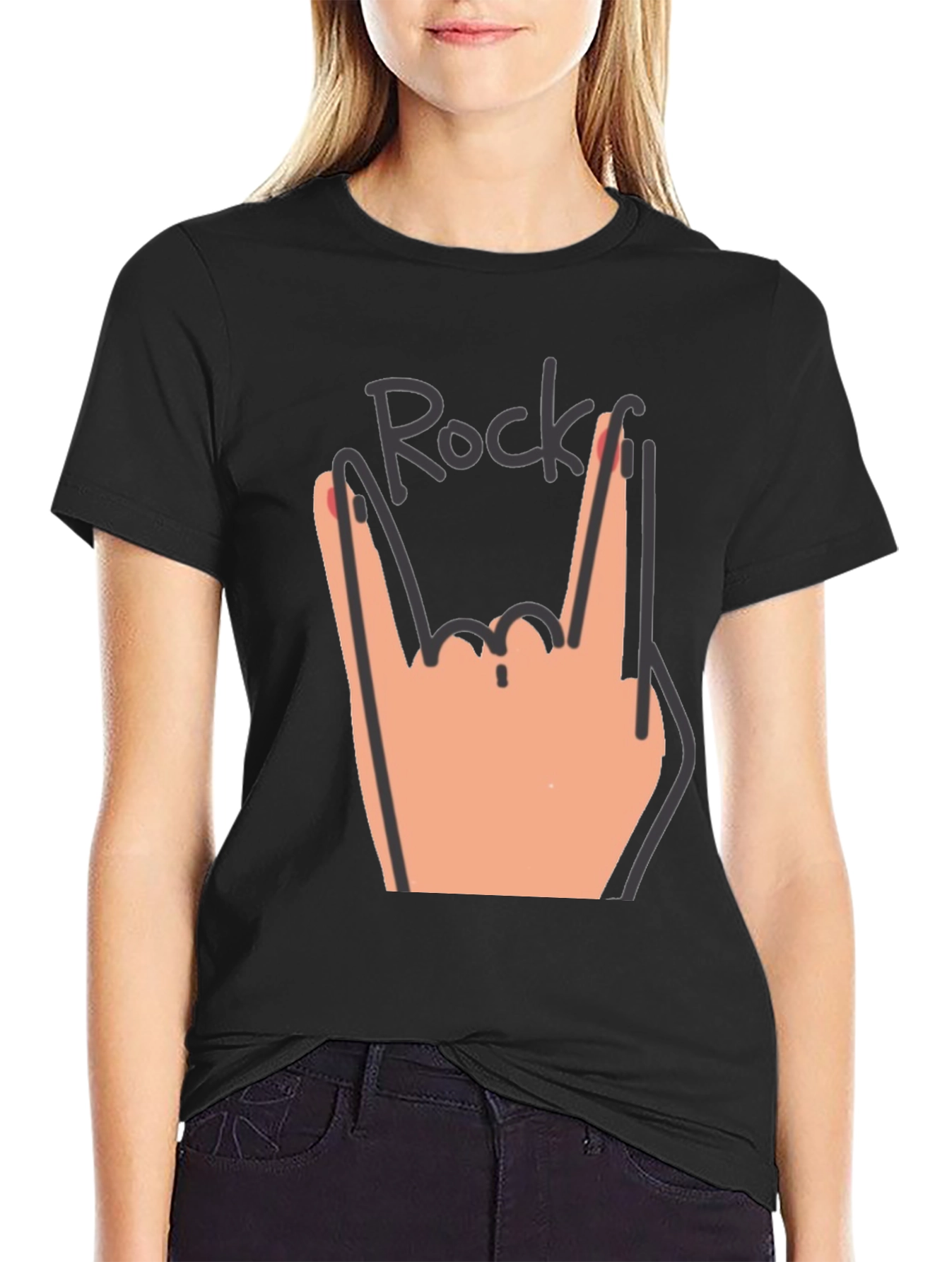 Rock Hand Graphic Tee - Music Lovers T-Shirt