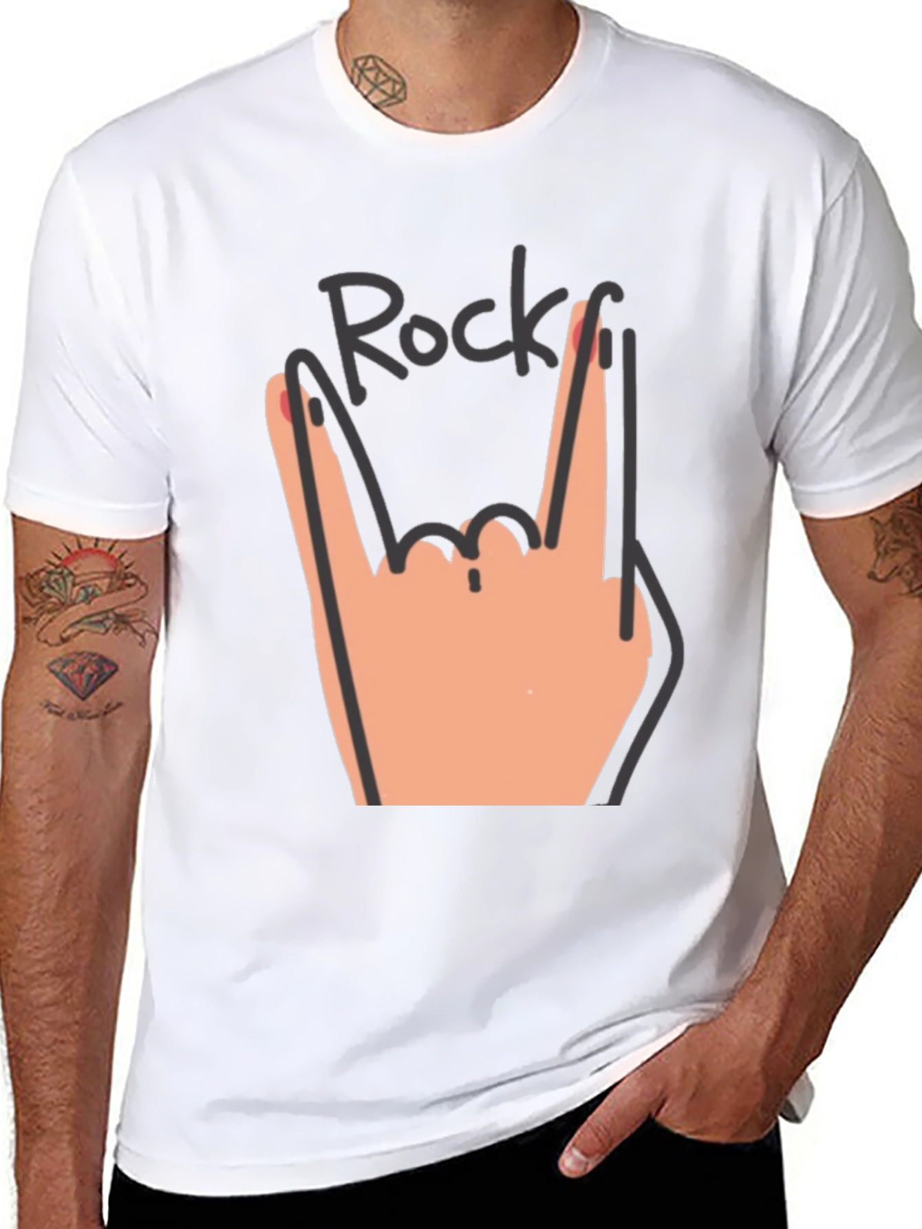 Rock Hand Graphic Tee - Music Lovers T-Shirt