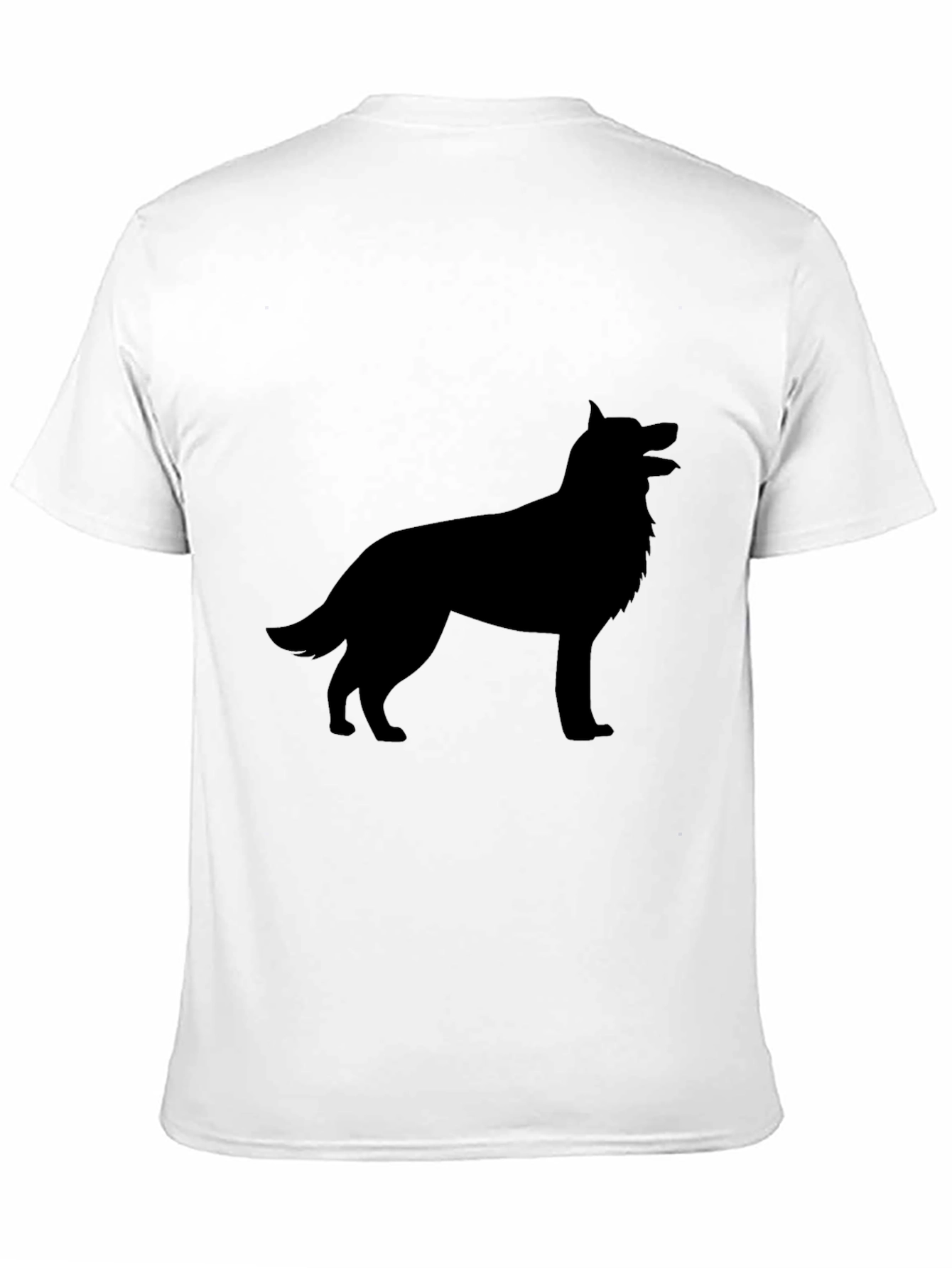 Mens Black Dog Silhouette Graphic Tee