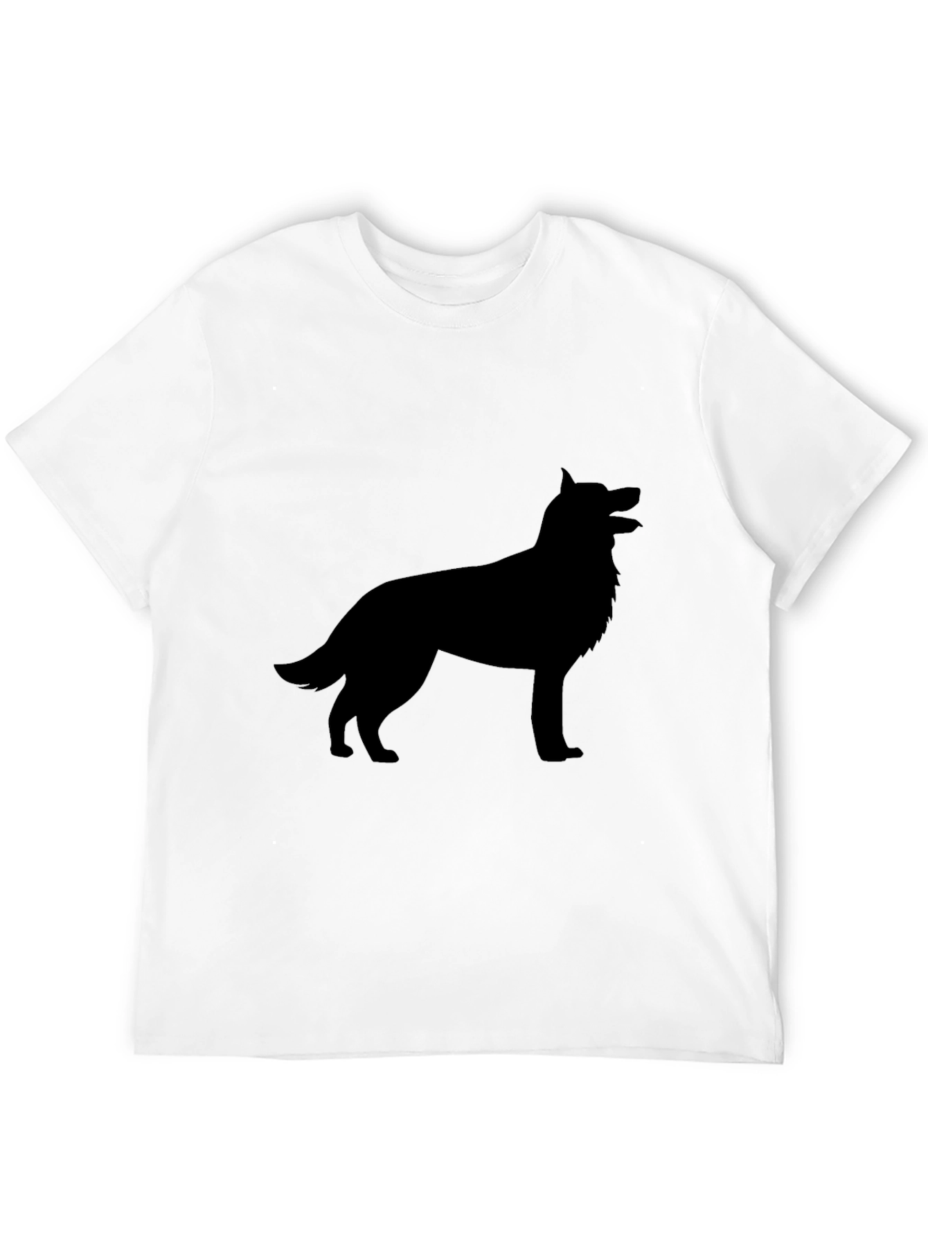 Mens Black Dog Silhouette Graphic Tee