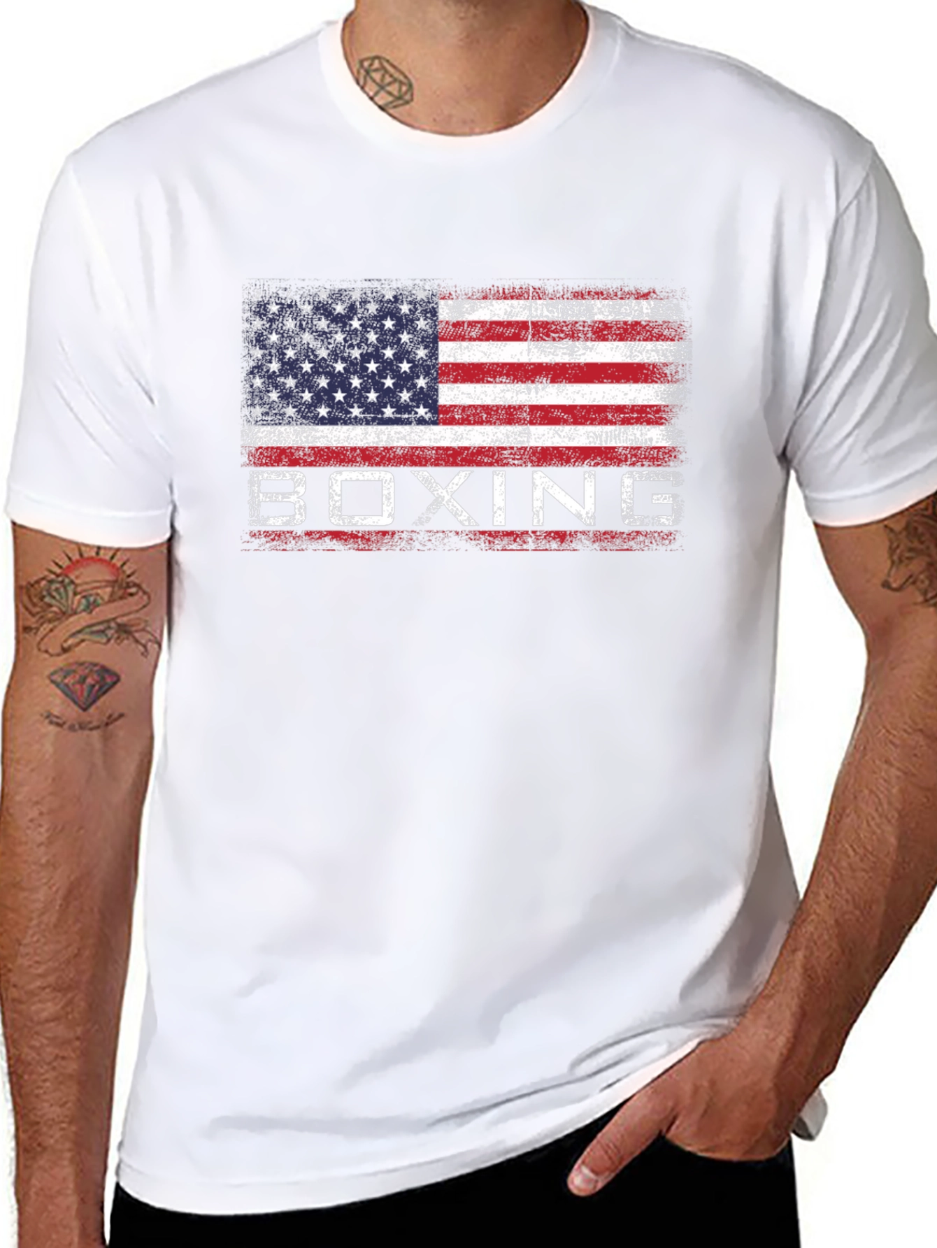 USA Boxing Flag Graphic T-Shirt