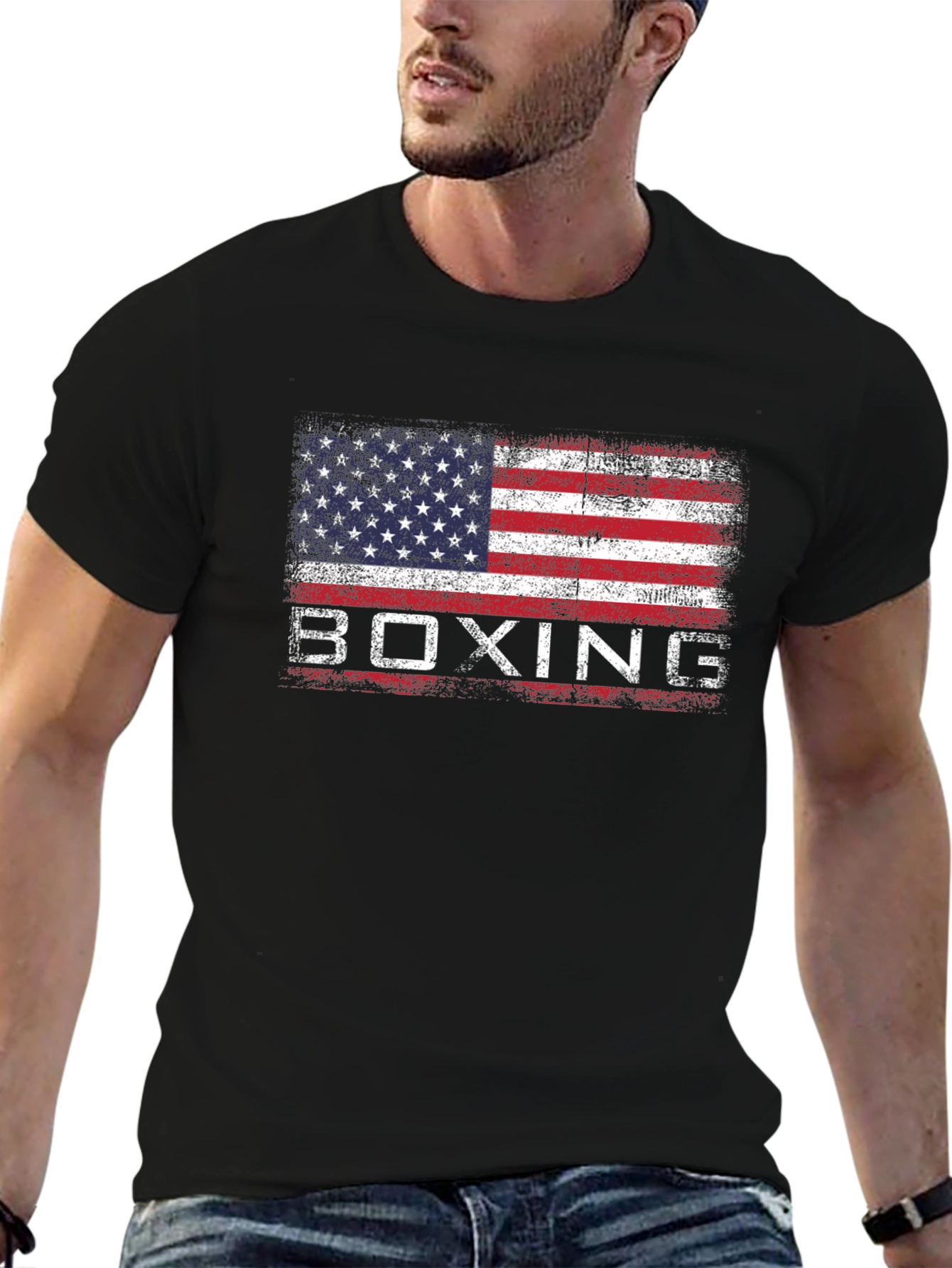 USA Boxing Flag Graphic T-Shirt
