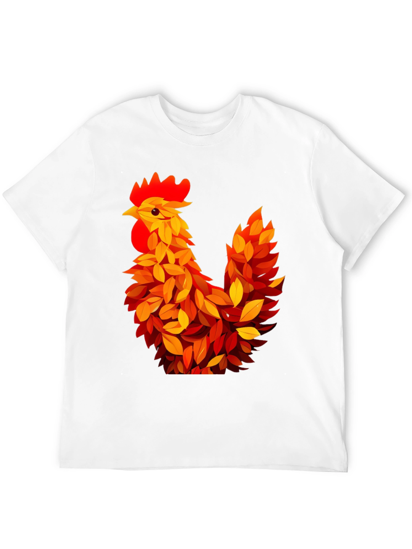 Autumn Rooster Graphic Tee - Black