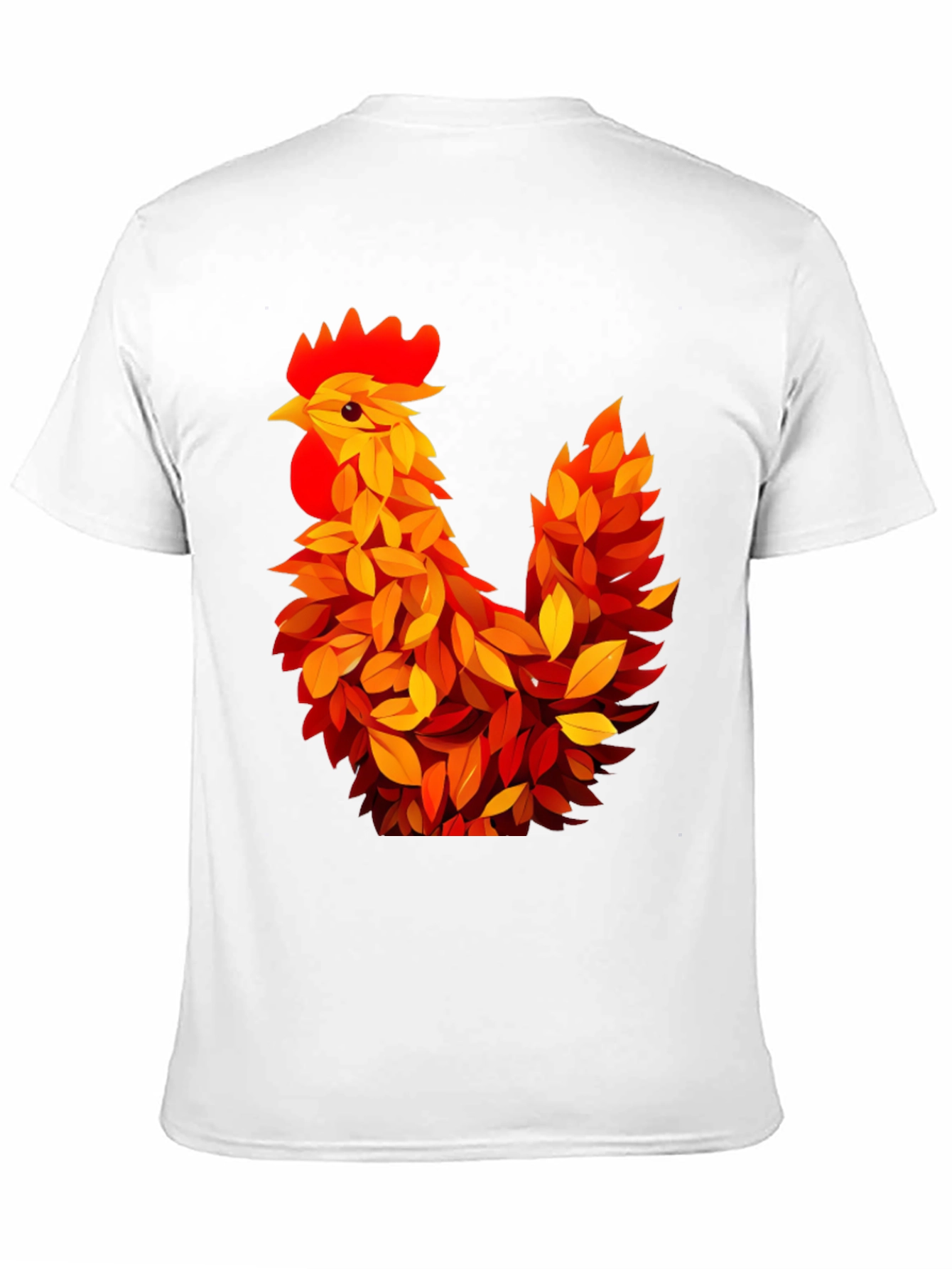 Autumn Rooster Graphic Tee - Black