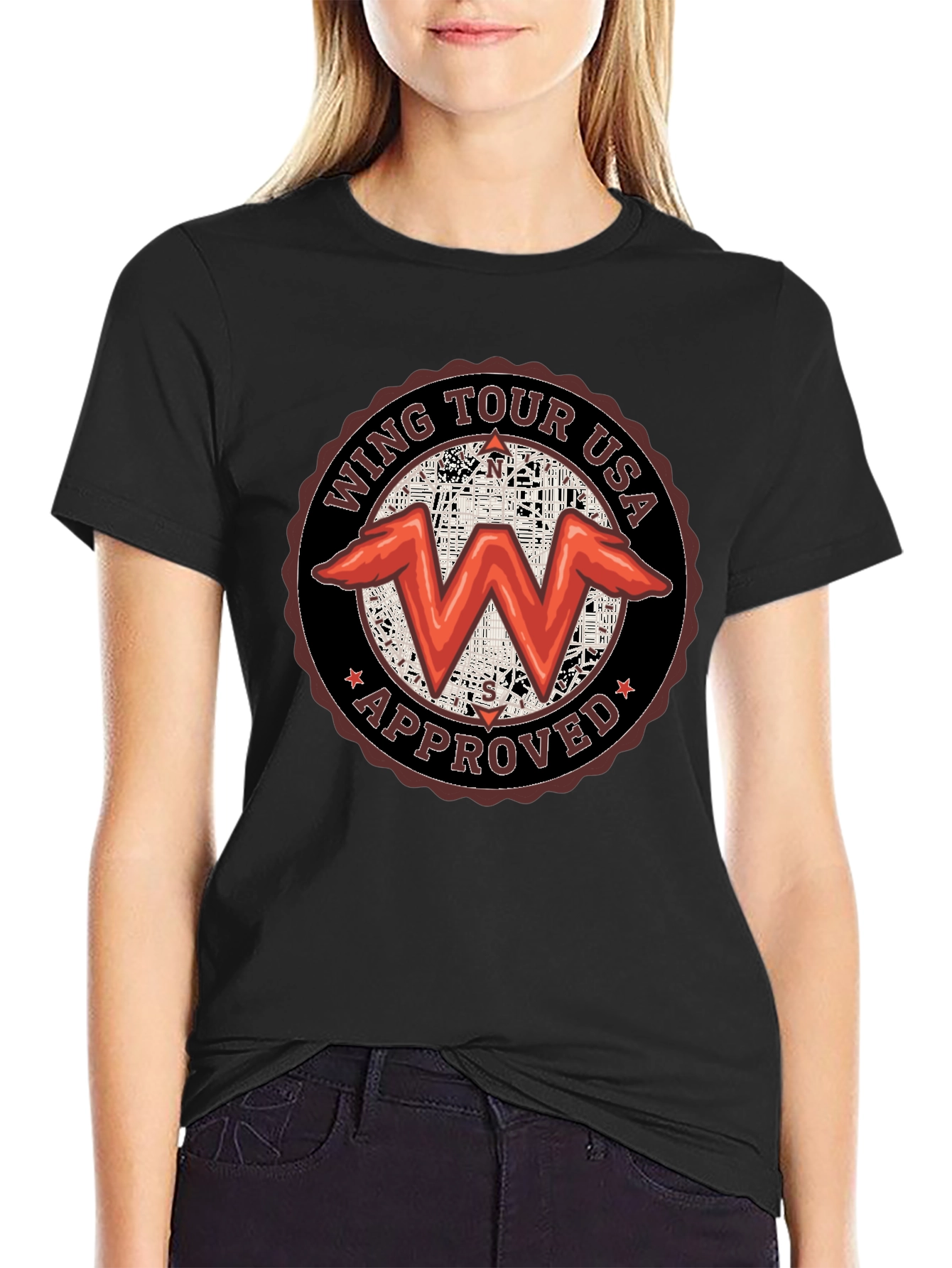 Wing Tour USA Approved Black T-Shirt
